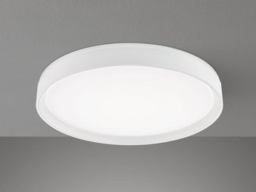 FISCHER & HONSEL LED Deckenleuchte, Dimmfunktion, LED fest integriert, Warmweiß, 2er SET rund flach - große Treppenhauslampen Weiß Ø50cm