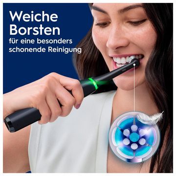 Oral-B Elektrische Zahnbürste iO 8, Aufsteckbürsten: 2 St., mit Magnet-Technologie, 6 Putzmodi, Farbdisplay & Reiseetui