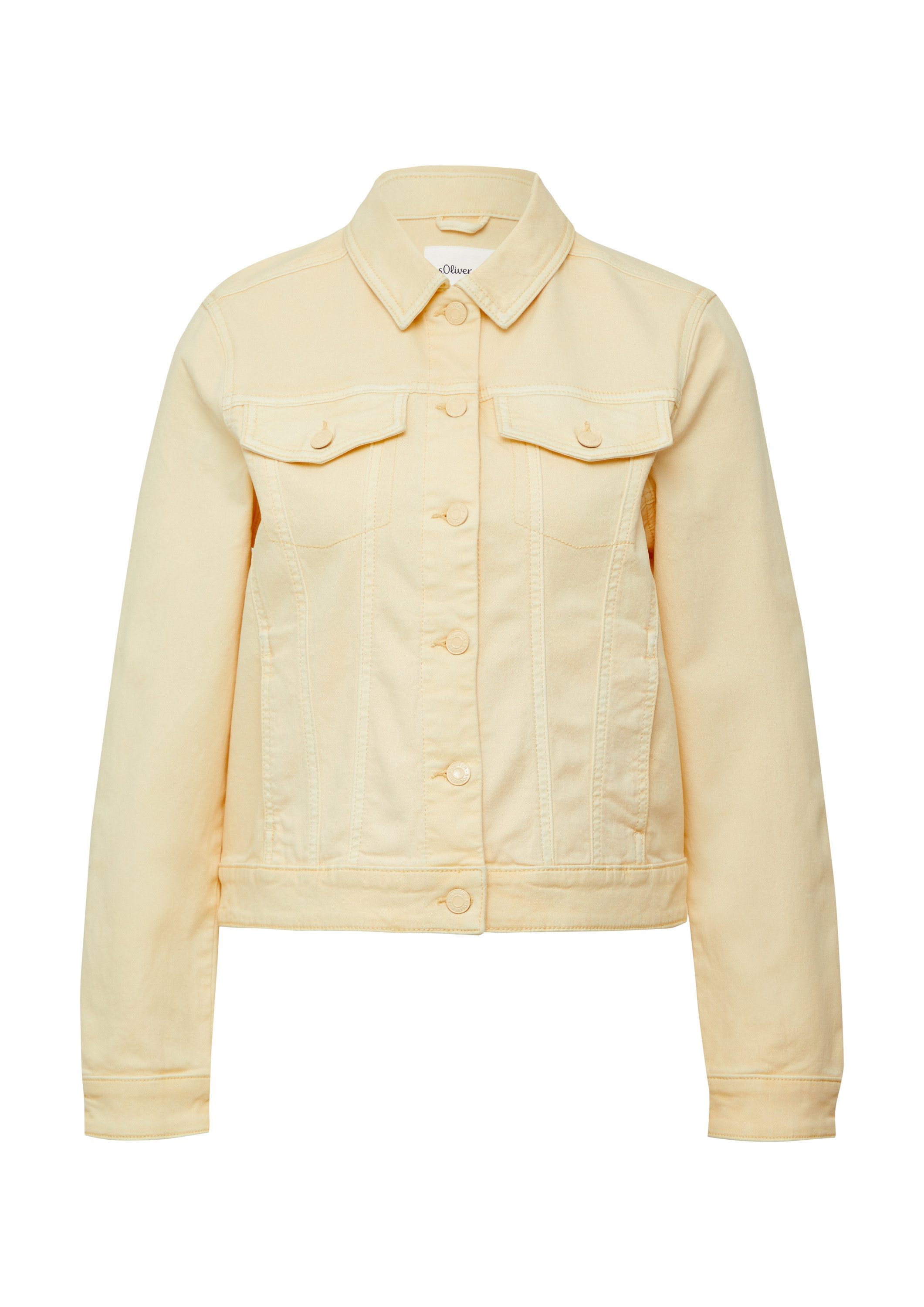s.Oliver Funktionsjacke Indoor-Jacke Elastische Jeansjacke mit seitlichen E günstig online kaufen