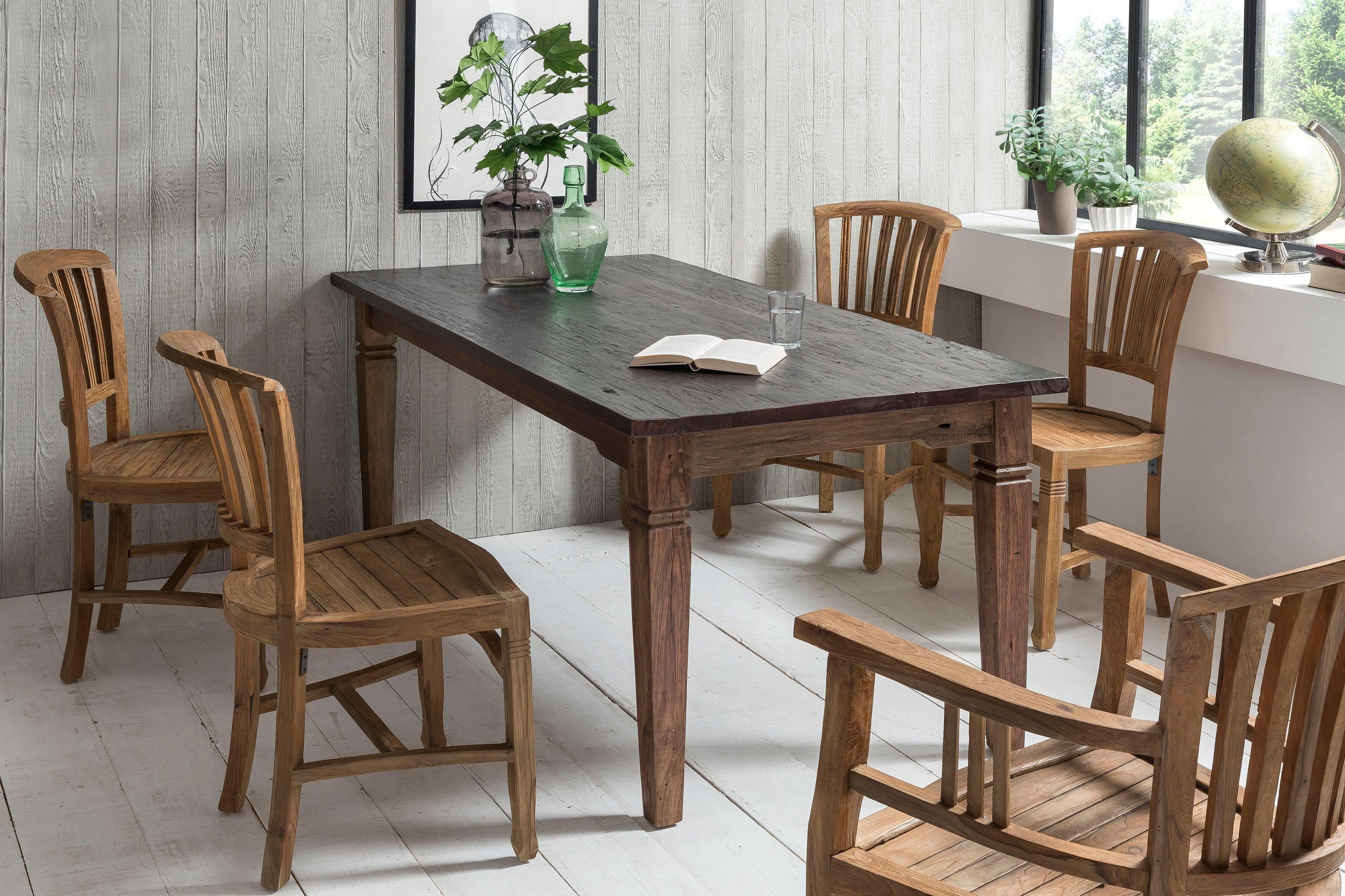 SIT Esstisch Seadrift, recyceltes Teak-Altholz, Shabby Chic, Vintage