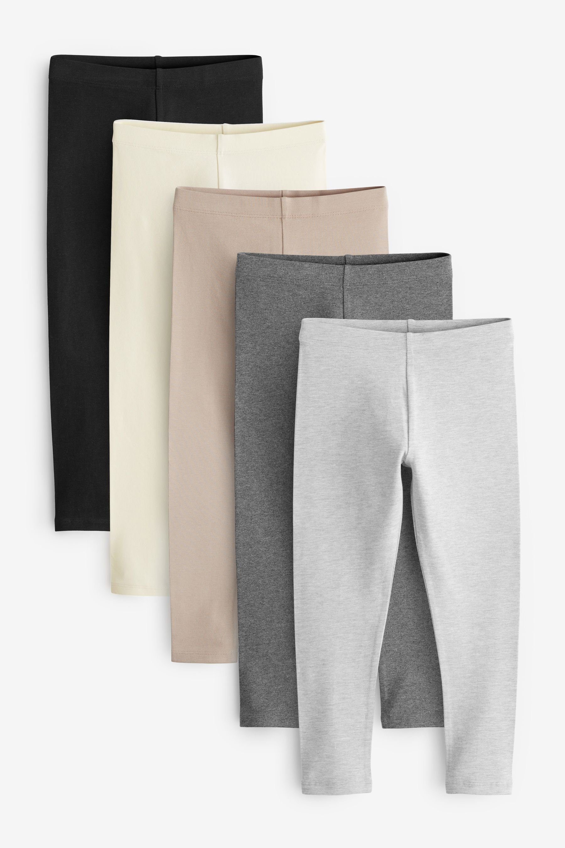 Next Leggings Leggings, 5er-Pack (5-tlg) Black/ Grey/ Neutral