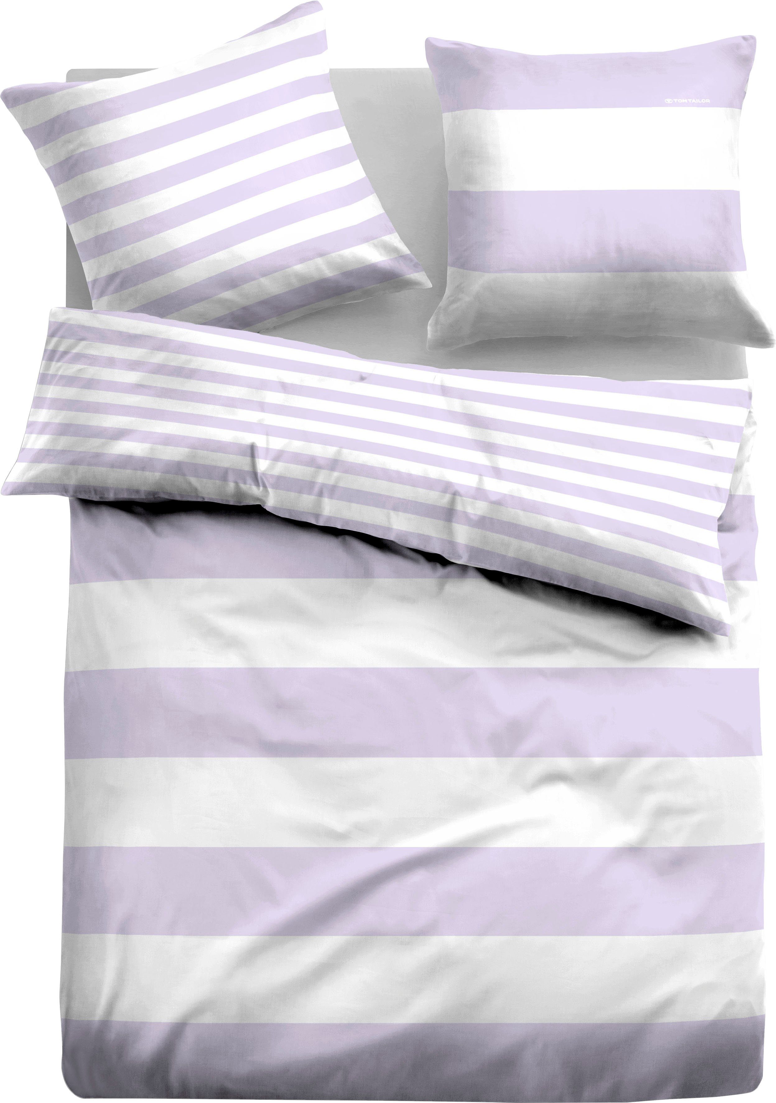 TOM TAILOR HOME Wendebettwäsche SIENA in Gr. 135x200cm, 155x220cm oder 200x220cm, Renforcé, 2 teilig, gestreifte Bettwäsche aus Baumwolle, Bettwäsche mit Wendeoptik. € 49,99