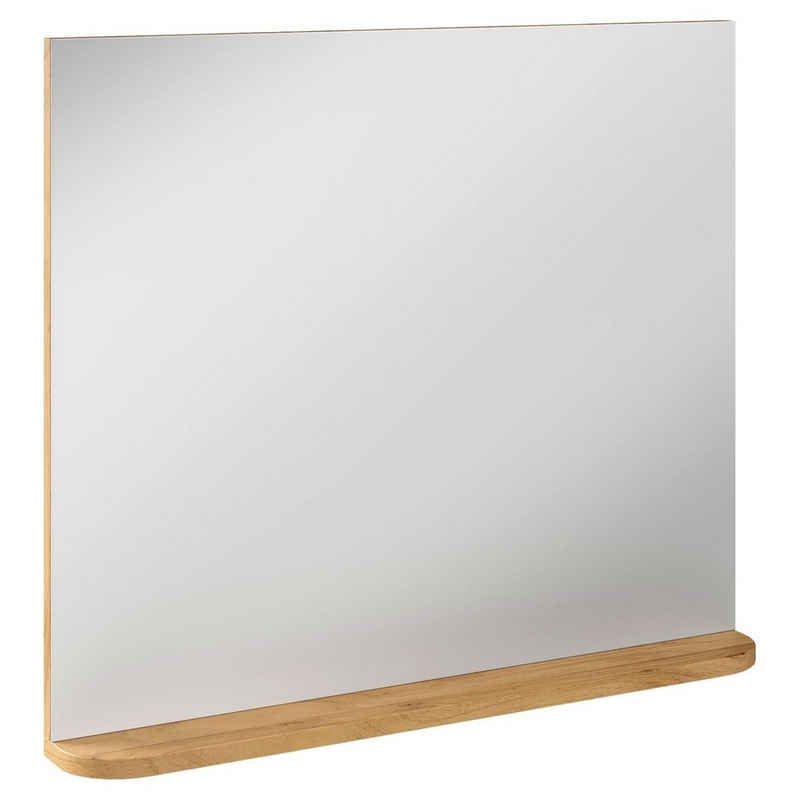 Quadrato Garderobenspiegel CURVE, B 72 cm, H 82 cm, Akazie teilmassiv, Wandspiegel