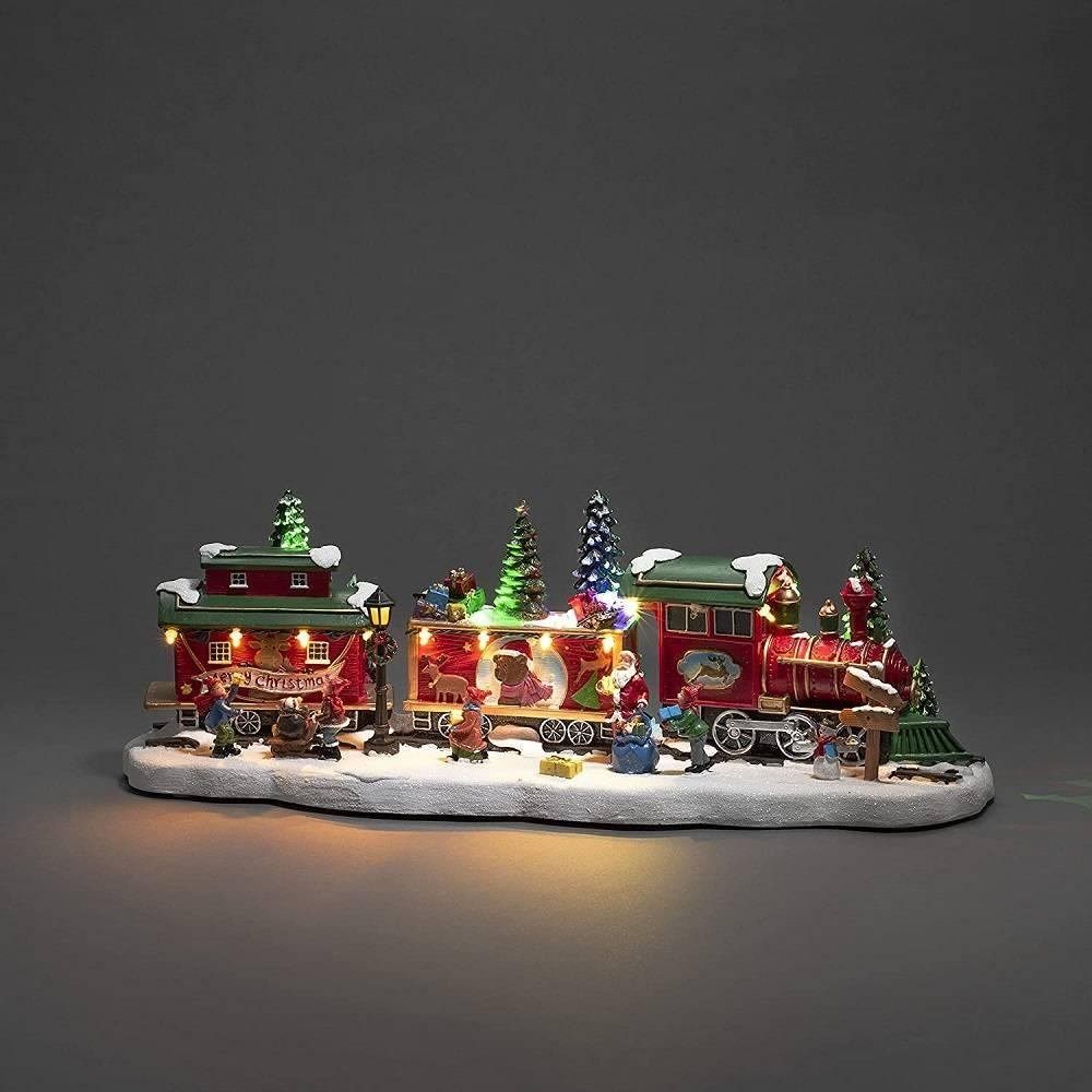 KONSTSMIDE Weihnachtsdorf 4235-000 LED Szenerie "Zug mit 2 Waggons" | Weihnachtsdörfer