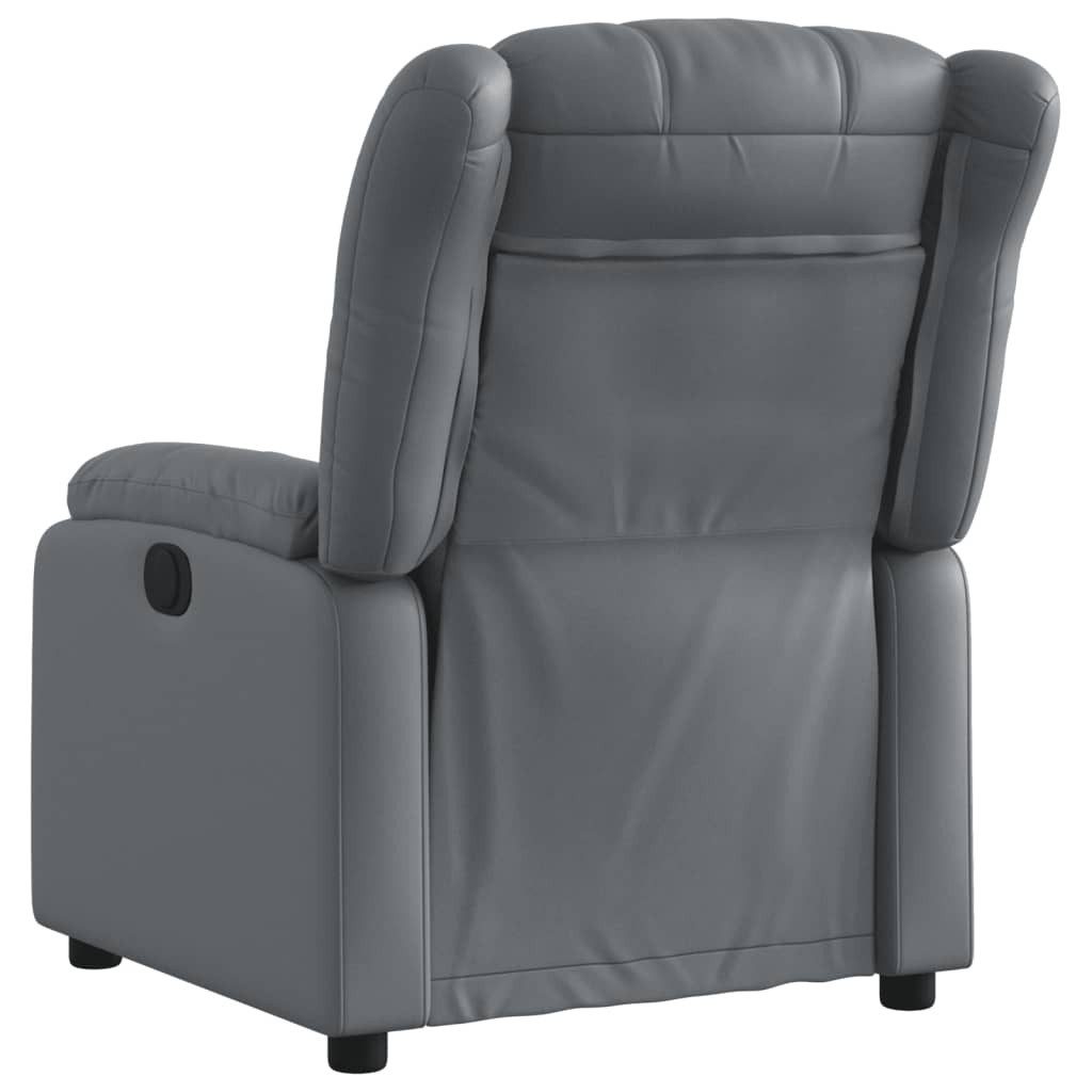 vidaXL Sessel Relaxsessel Grau Kunstleder (1-St) günstig online kaufen