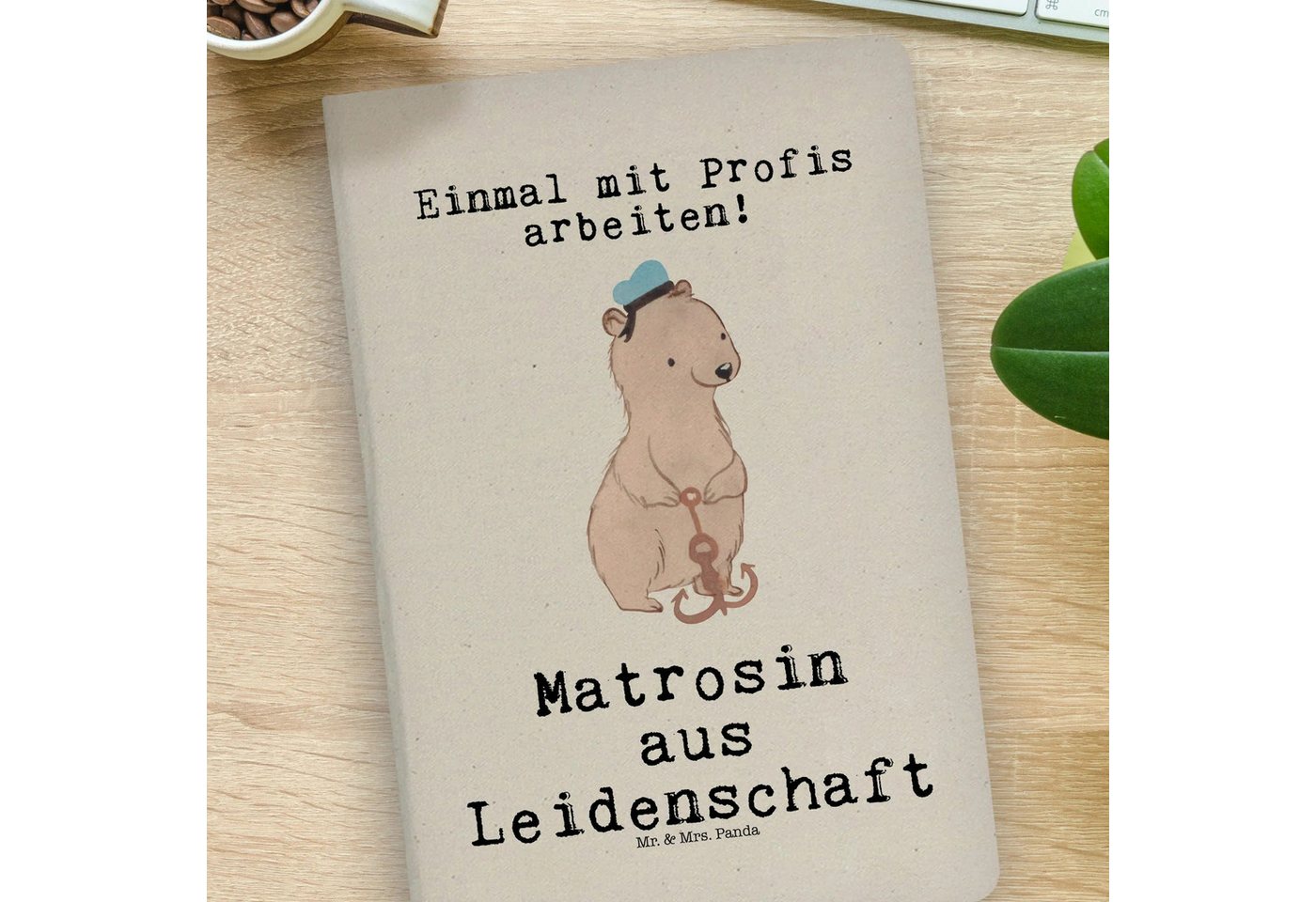Thumbnail - Mr. & Mrs. Panda Notizbuch Matrosin Leidenschaft - Transparent - Geschenk, Schiff, DIN A4 Tagebu Mr. & Mrs. Panda, Echte...