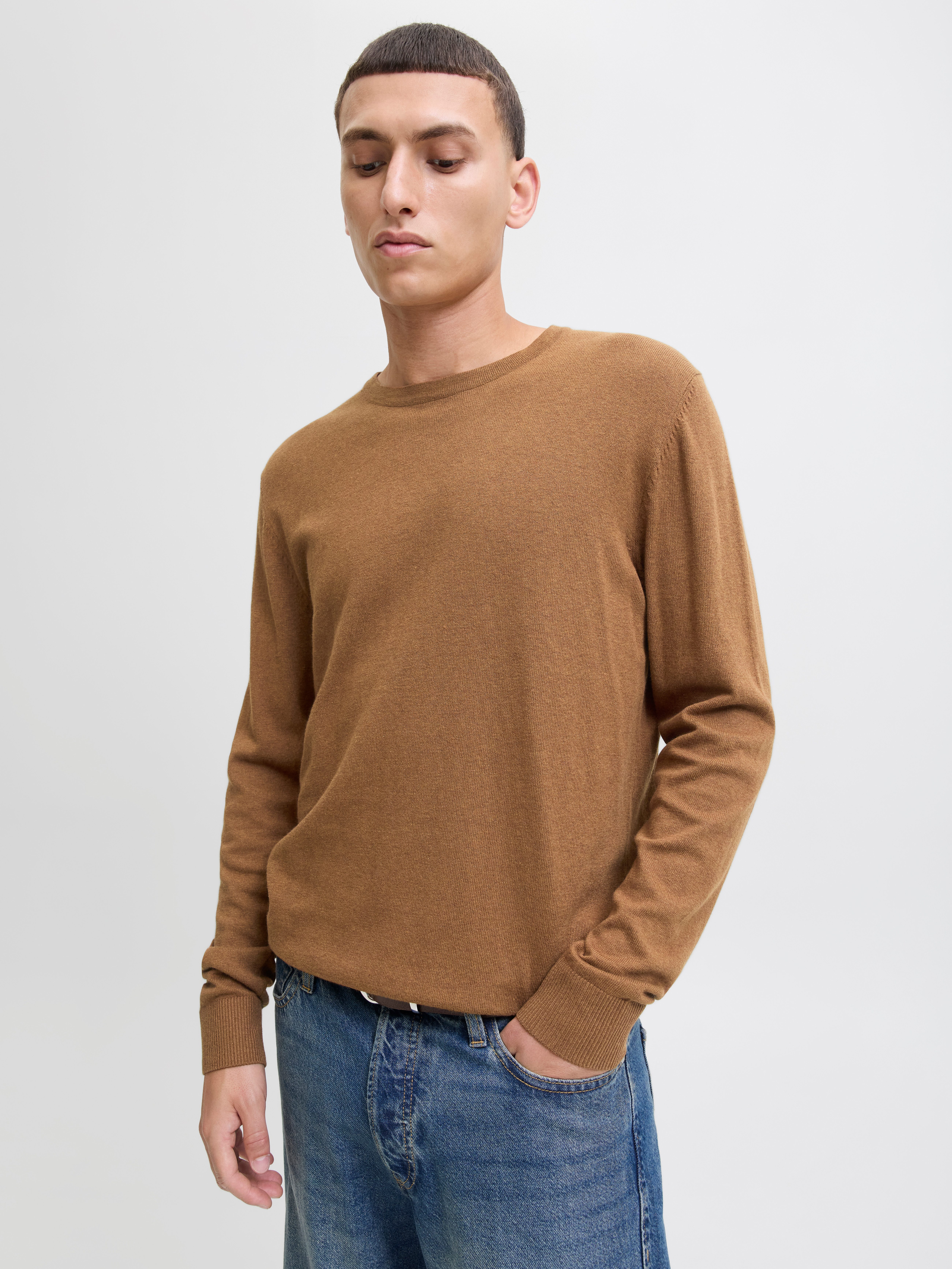 Jack & Jones Strickpullover JJEEMIL KNIT CREW NECK NOOS mit Rundhalsausschn günstig online kaufen