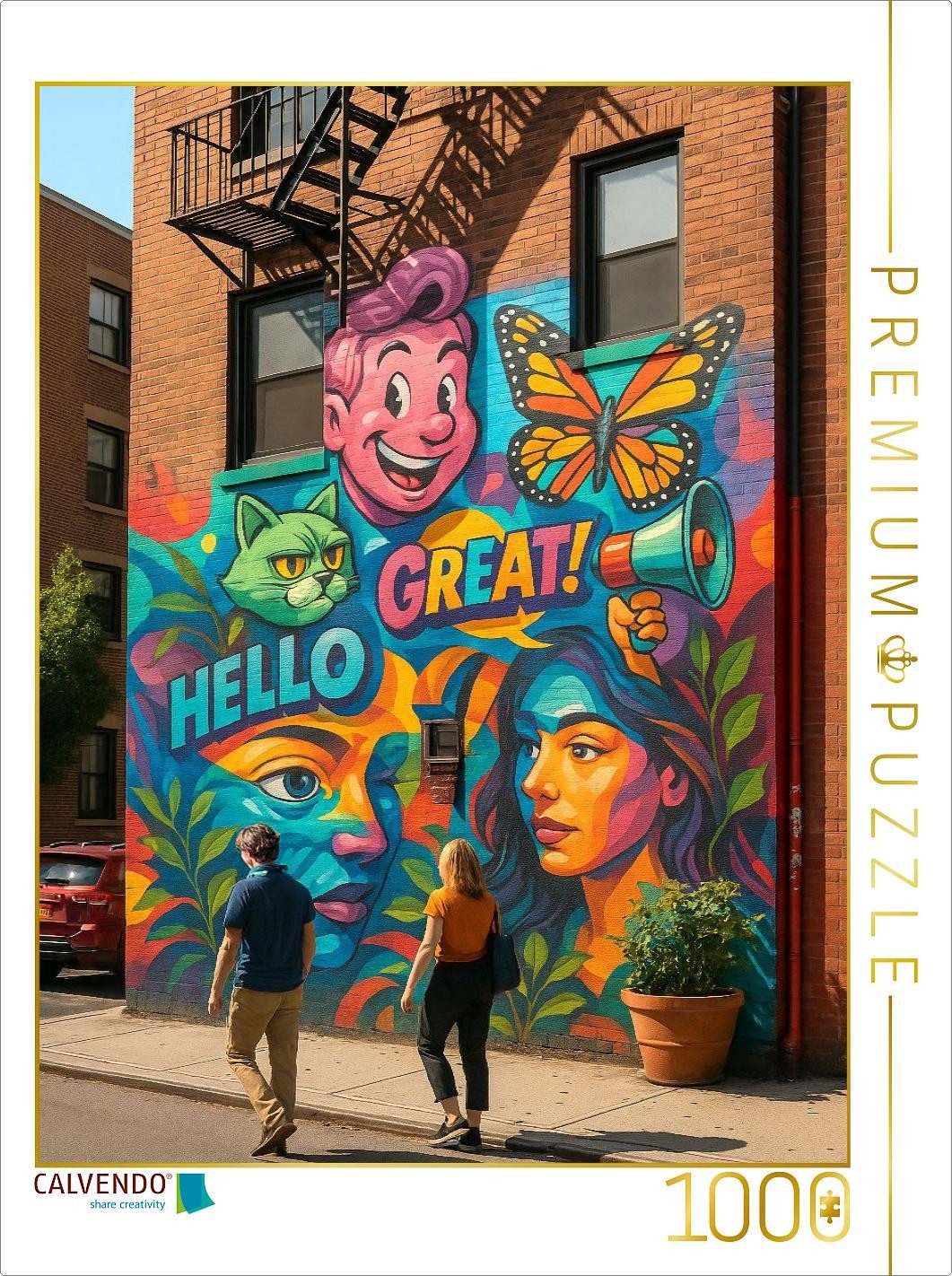 CALVENDO Puzzle CALVENDO Puzzle Fröhliche Wände - Mural in der Stadt, 1000 Teile Lege, 1000 Puzzleteile