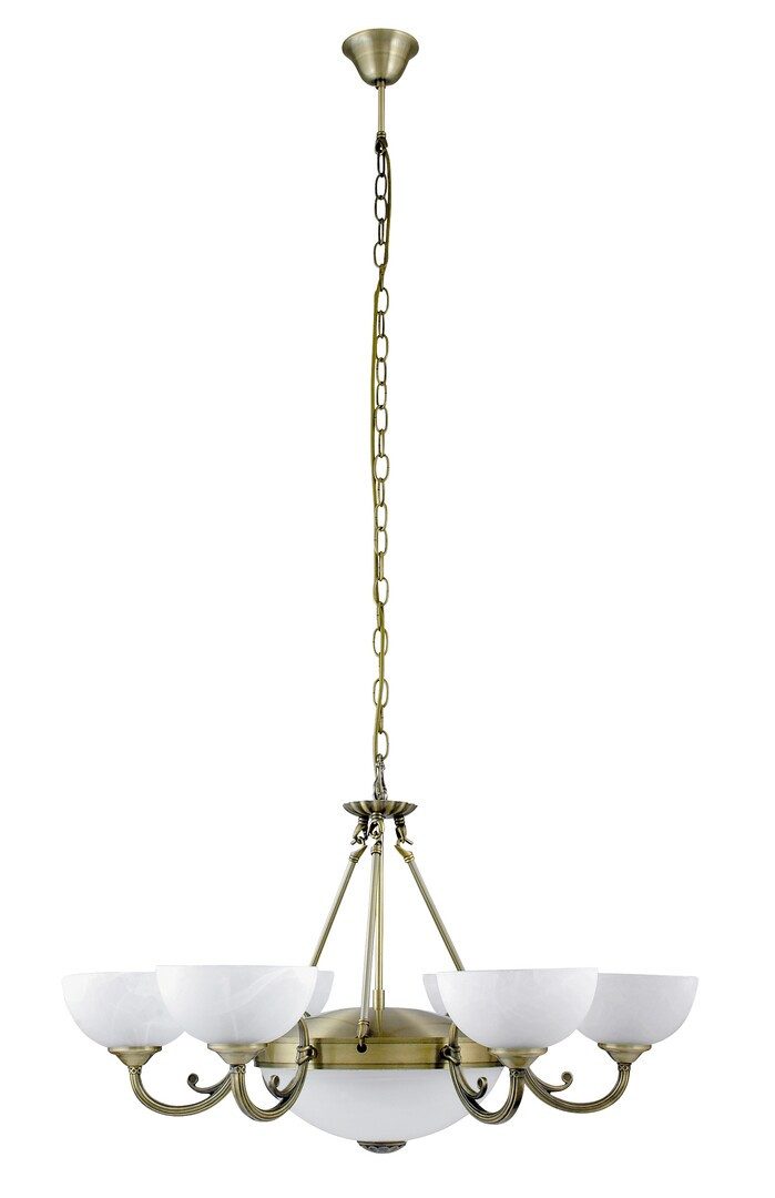 Rabalux Kronleuchter "Marlene" 8-flammig, Metall, bronze, rund, E27+E14, ø800mm