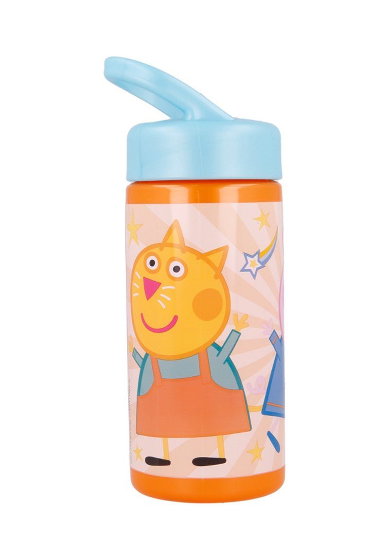 Peppa Pig Trinkflasche Kunststoff Trinkflasche mit Henkel Peppa Schorsch Molly Mieze