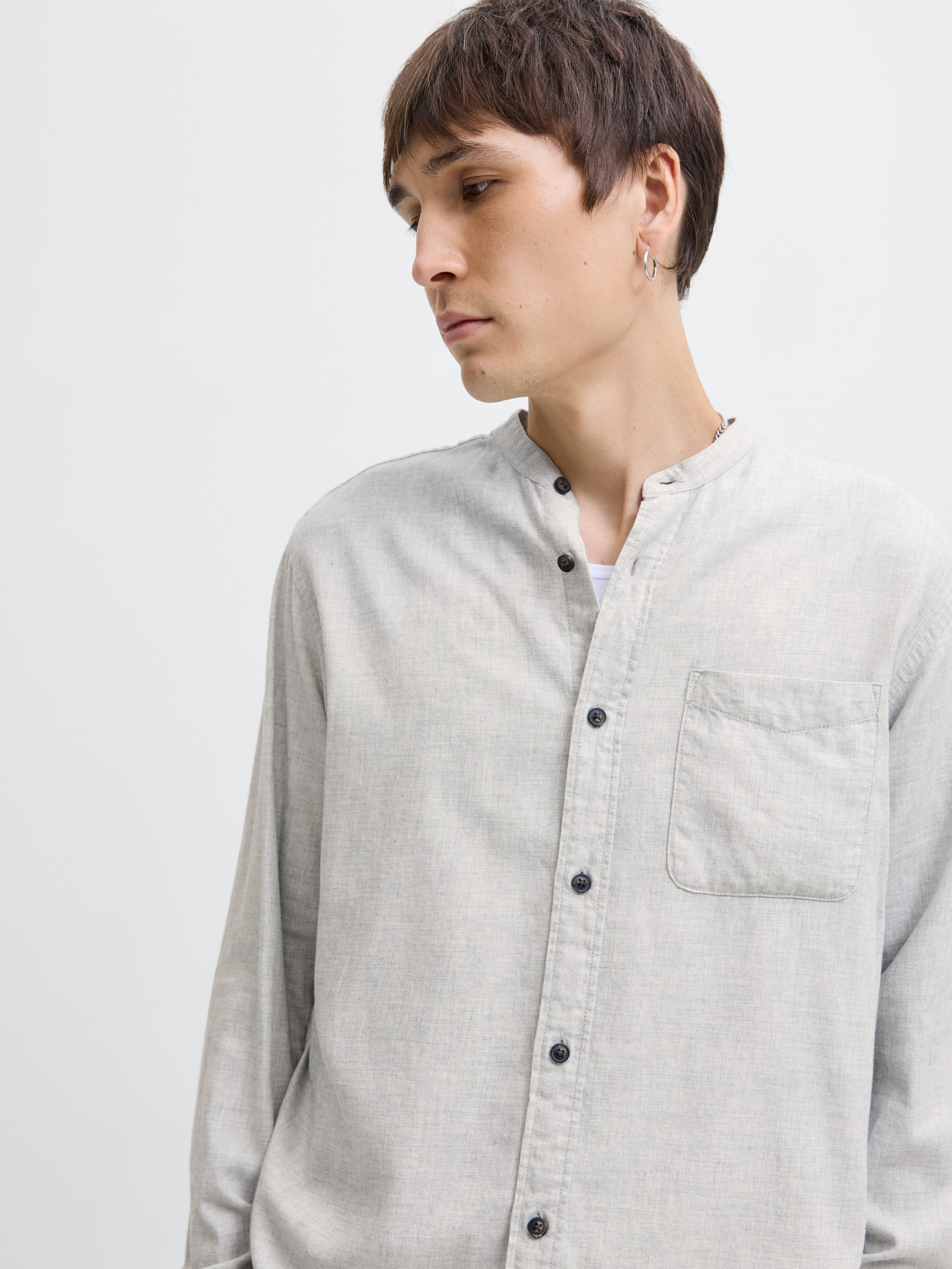 Jack & Jones Langarmhemd JJEBAND MELANGE günstig online kaufen