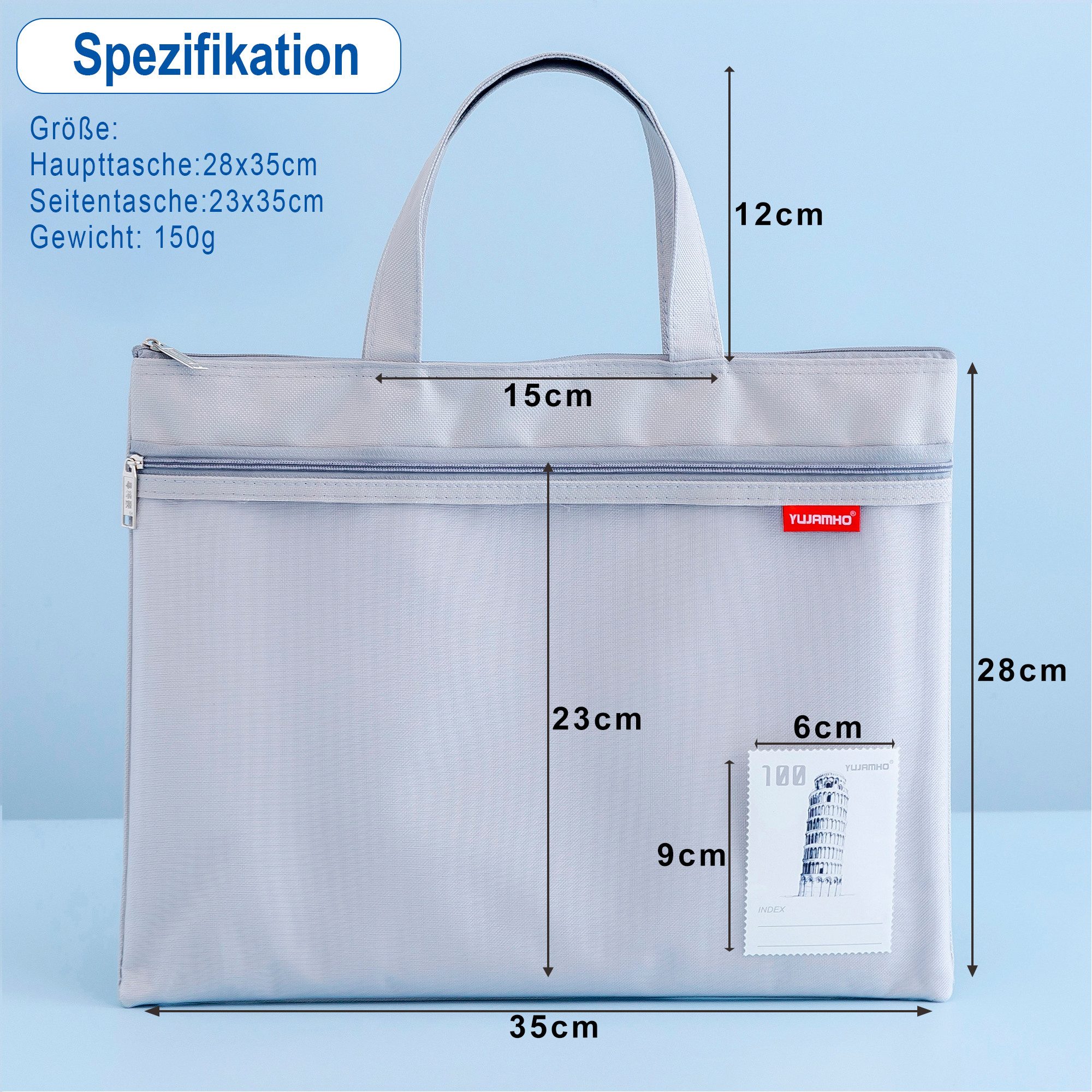 OSALO Dokumententasche A4 Zip Beutel Tragetasche günstig online kaufen
