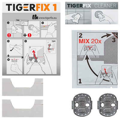 Tiger Wandhalter »TigerFix Typ«, (6-St), Klebe-System für Badezimmer-Accessoires
