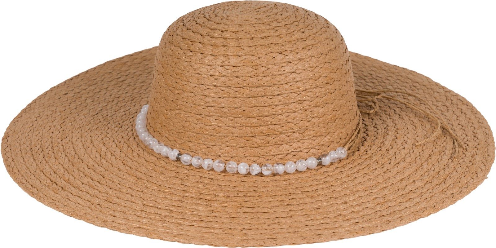 styleBREAKER Sonnenhut Papierstroh Sonnenhut Perlen Hutband günstig online kaufen