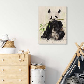 Posterlounge Holzbild Nadine Conrad, Panda, Kinderzimmer Malerei
