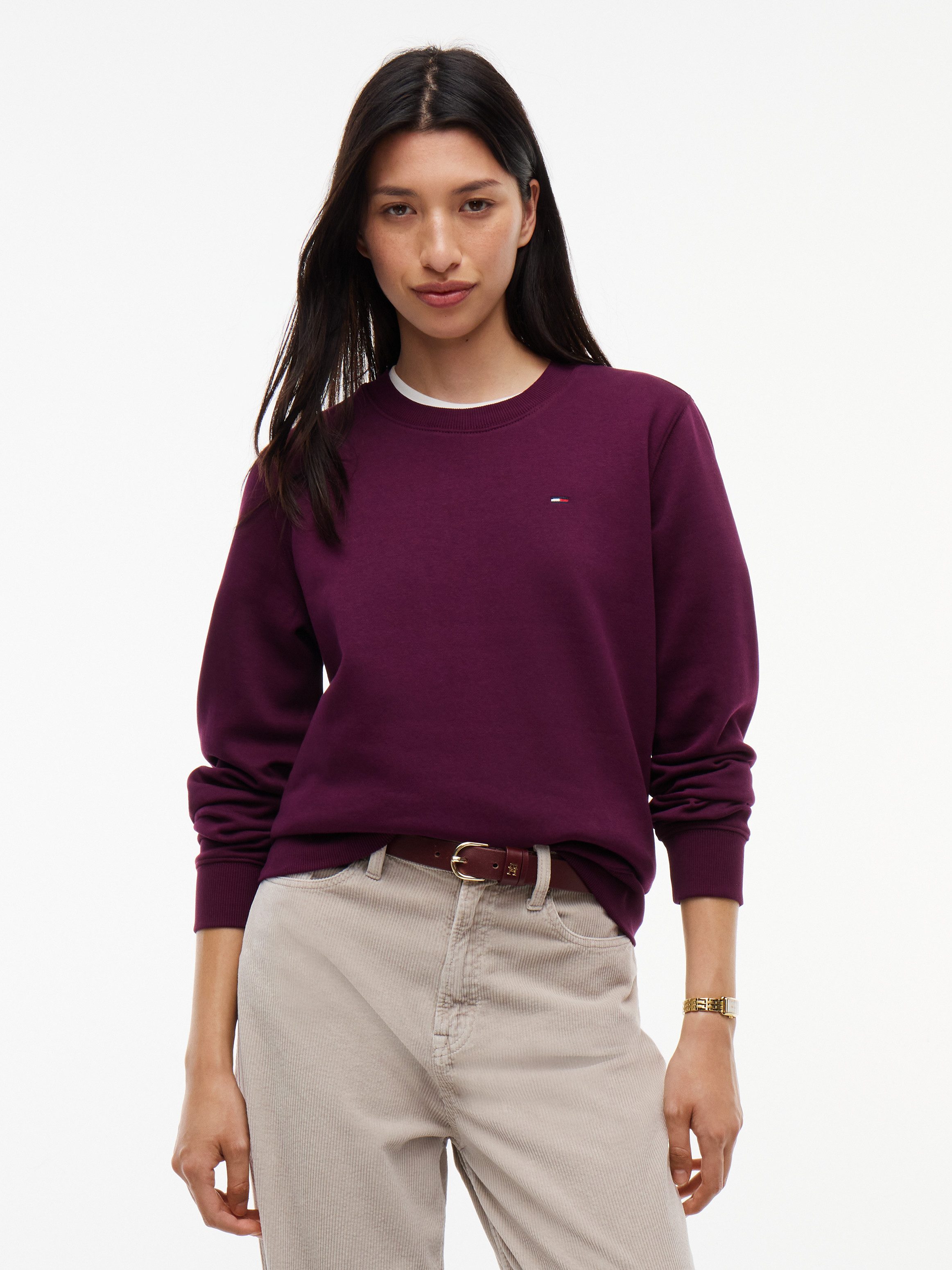 Tommy Jeans Sweatshirt TJW REG S FLAG CREW Baumwollmischung