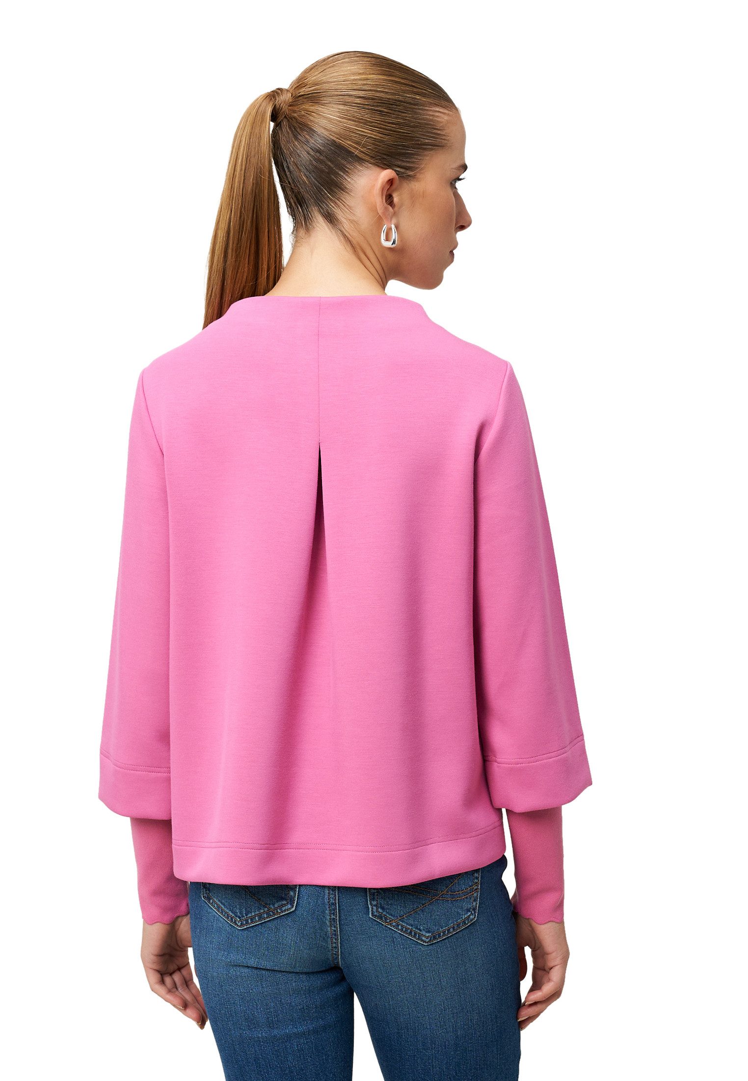 Zero Sweatshirt Damen mit weiten Ärmeln Plain/ohne Details