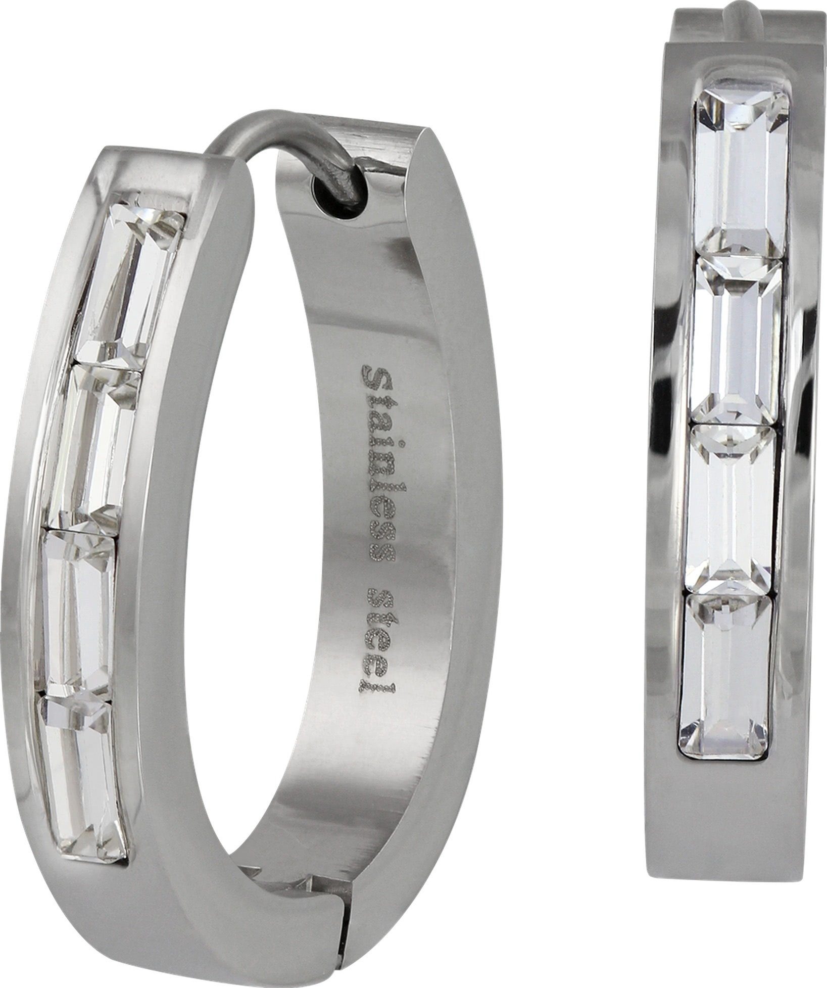 Amello Paar Creolen Amello Ohrringe Edelstahl Creolen Oval (Creolen), Damen günstig online kaufen