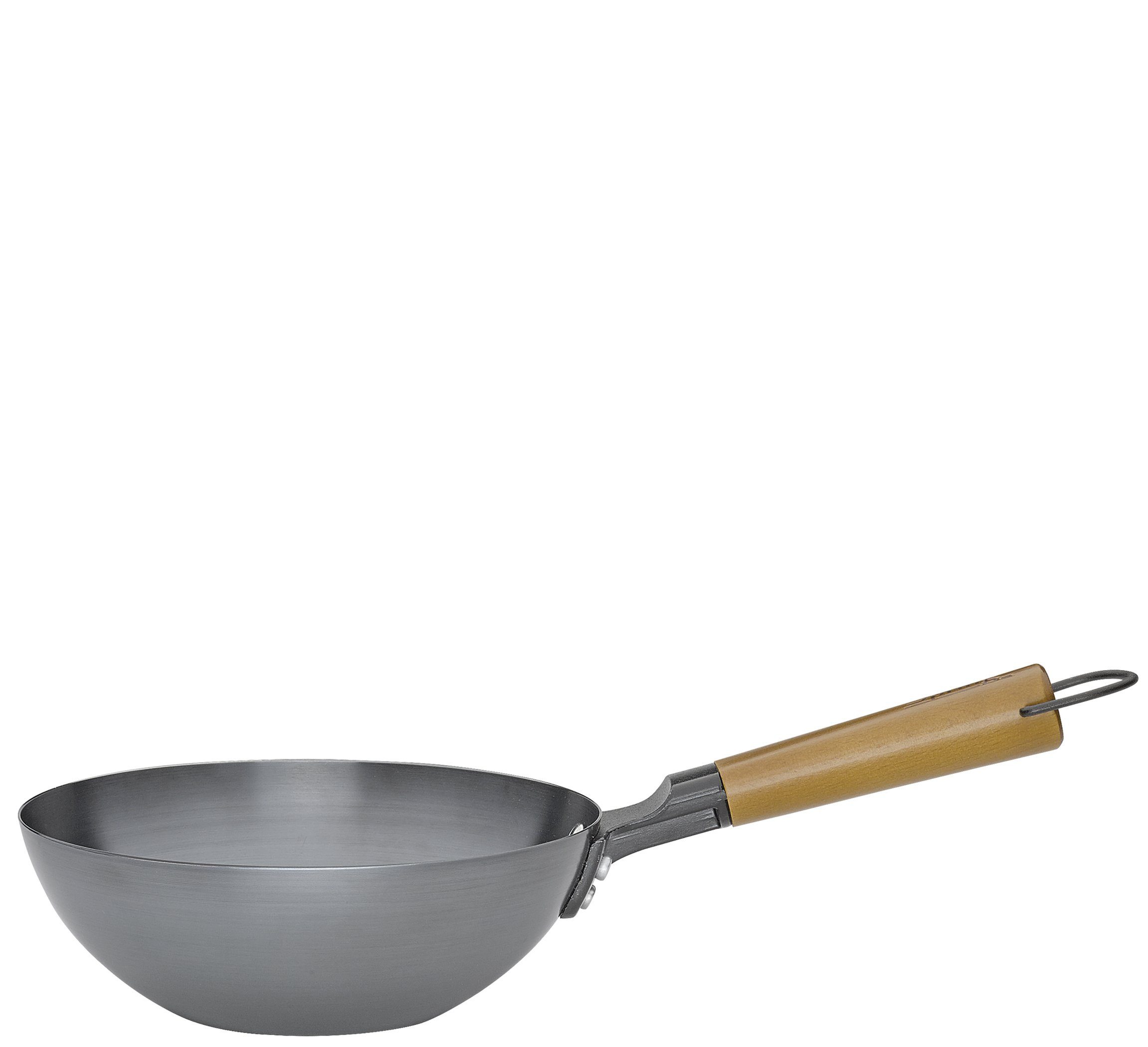 Küchenprofi Bratpfanne SP Wokpfanne Canton 20cm International Cooking, Carbonstahl und Buchenholz