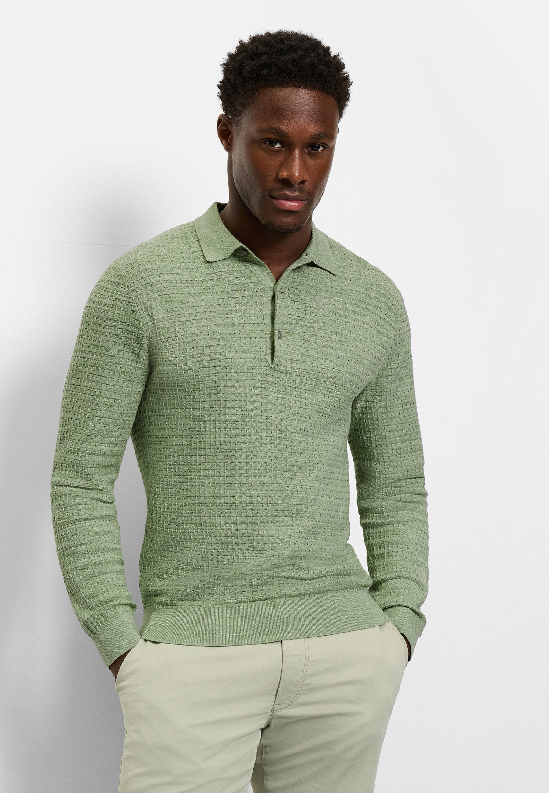 OLYMP Langarm-Poloshirt OLYMP Casual Strick, Polo langarm