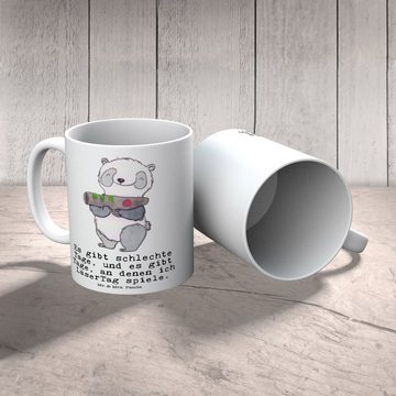 Mr. & Mrs. Panda Tasse Panda LaserTag - Weiß - Geschenk, Becher, Kaffeetasse, Geschenk Tasse, Keramik, Brillante Bedruckung