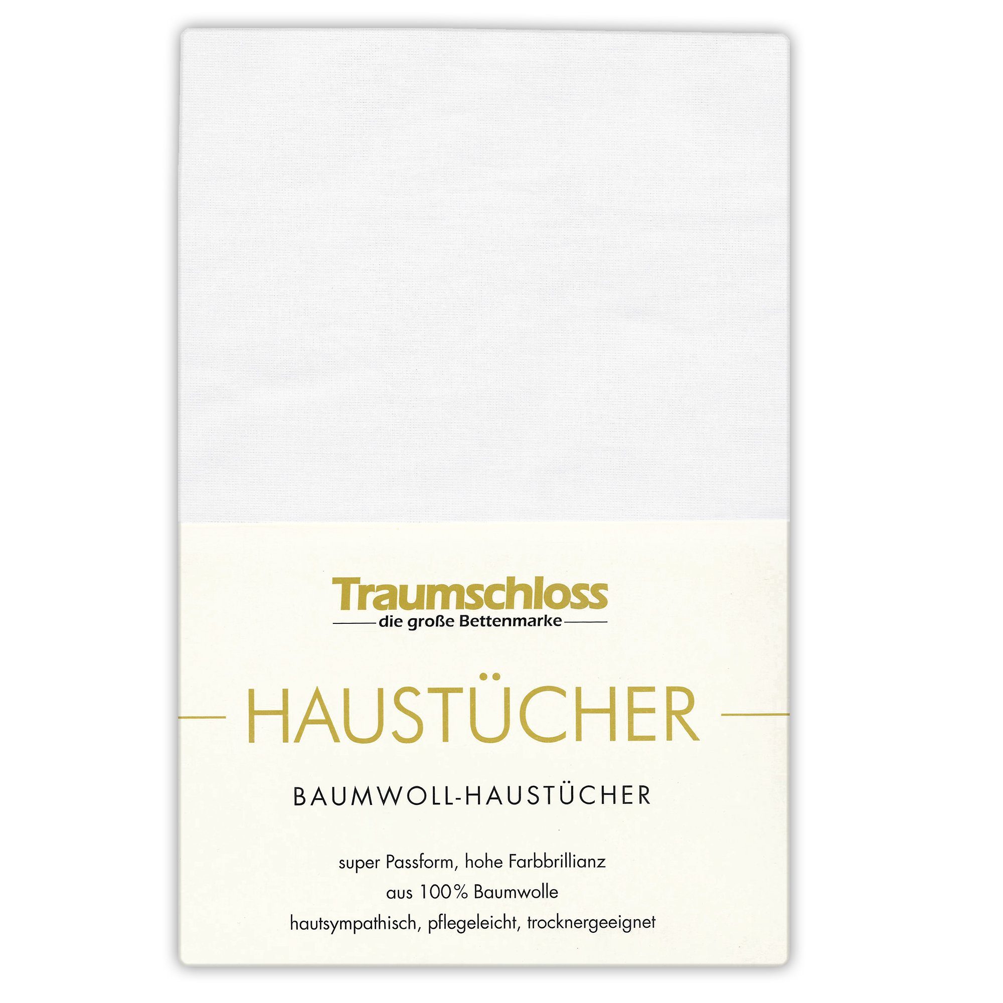 Traumschloss Betttuch Haustuch, 100% Baumwolle, Gummizug: ohne, (1 Stück), günstig online kaufen