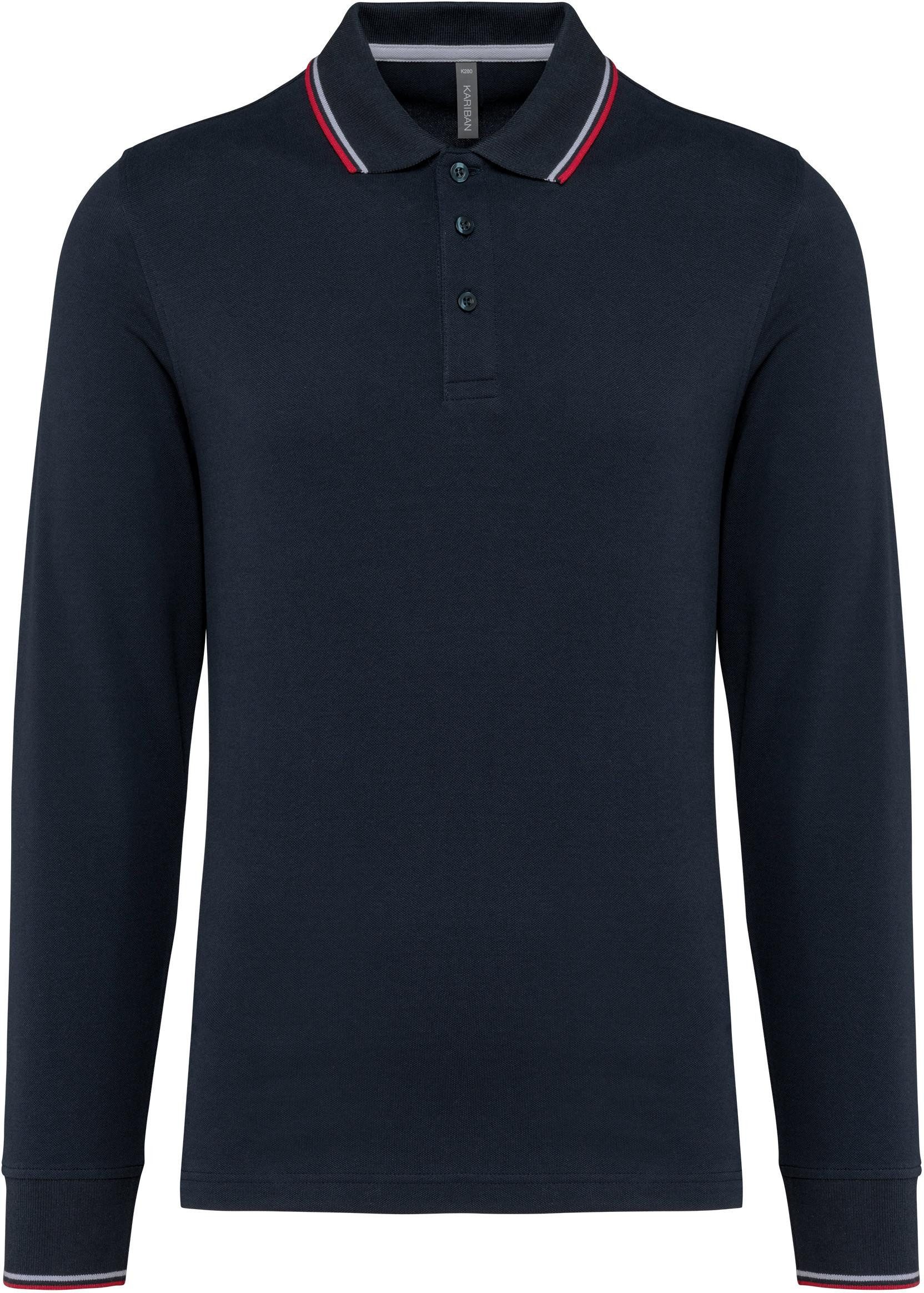 Kariban Langarm-Poloshirt Langarm-Polohemd aus Piqué für Herren günstig online kaufen