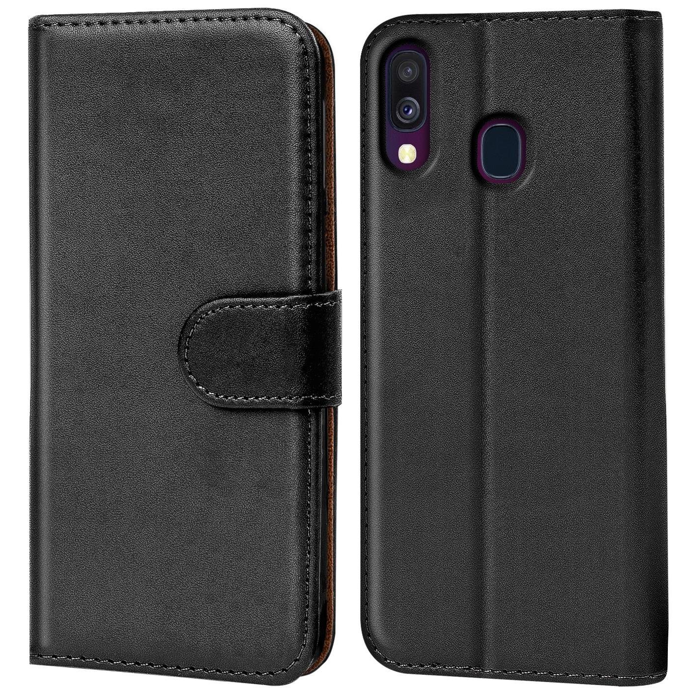 CoolGadget Handyhülle Wallet Klapp Tasche Book Case für Samsung Galaxy A40 5,9 Zoll, Hülle Klapphülle Flip Cover Etui Schutzhülle