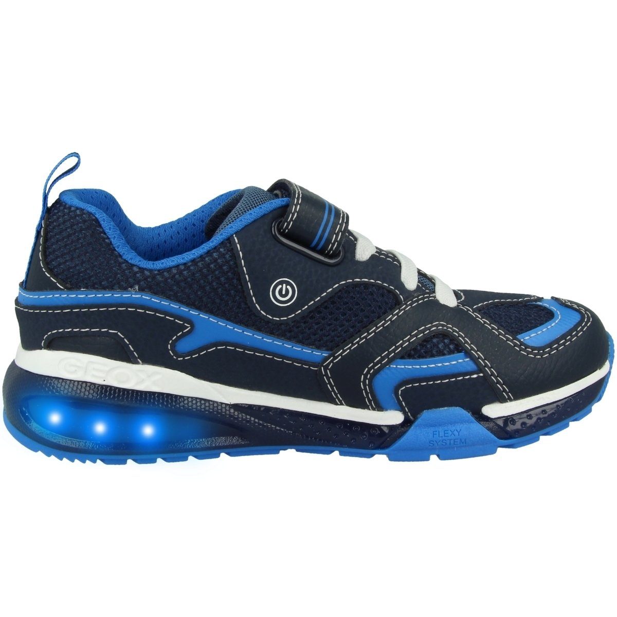 Kinder Unisex J LED Funktion B. Geox Sneaker A Bayonyc blau