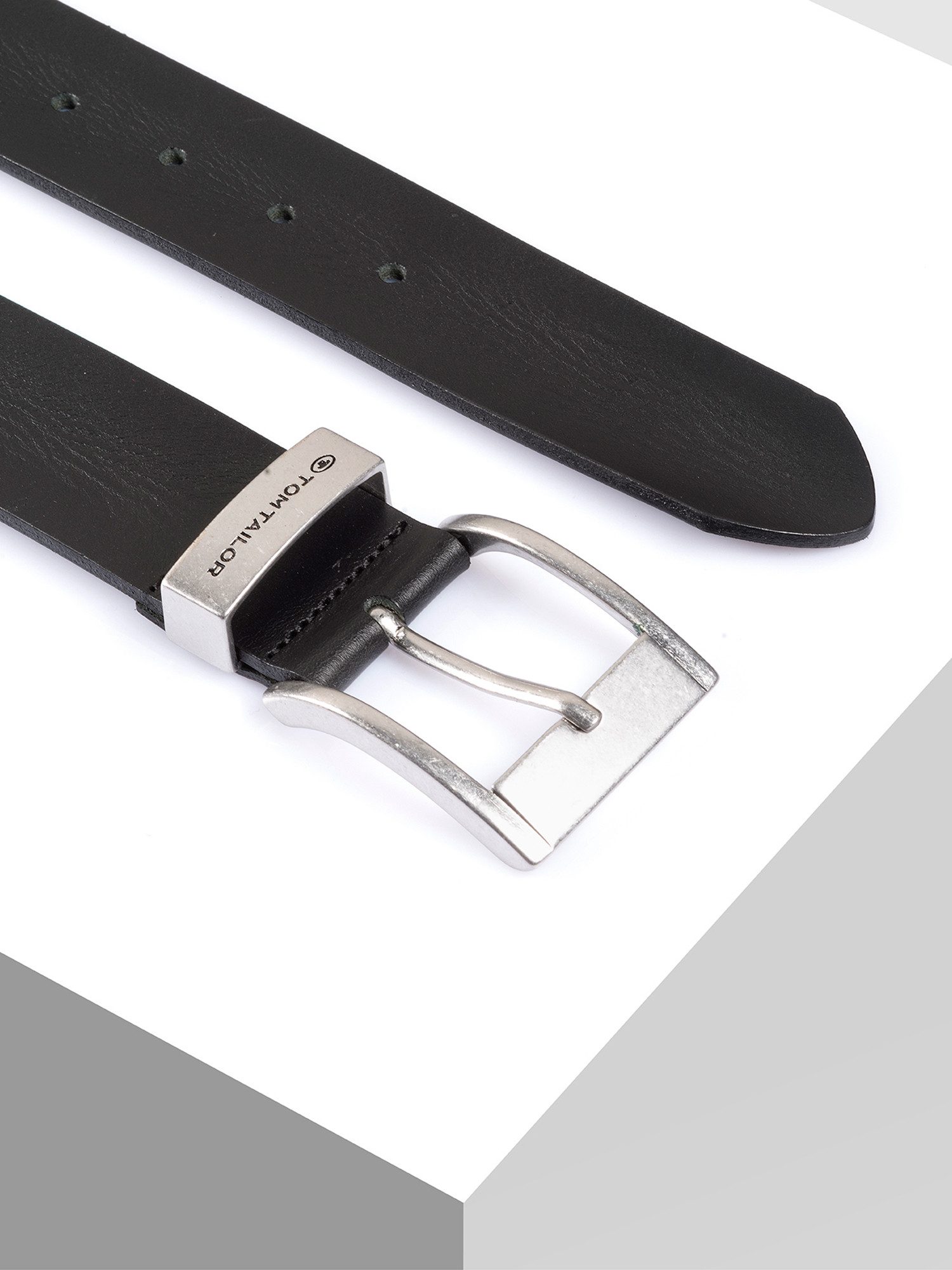 TOM TAILOR Ledergürtel TTTOM 4 cm breiter Herrengürtel, Casual und Jeans Look