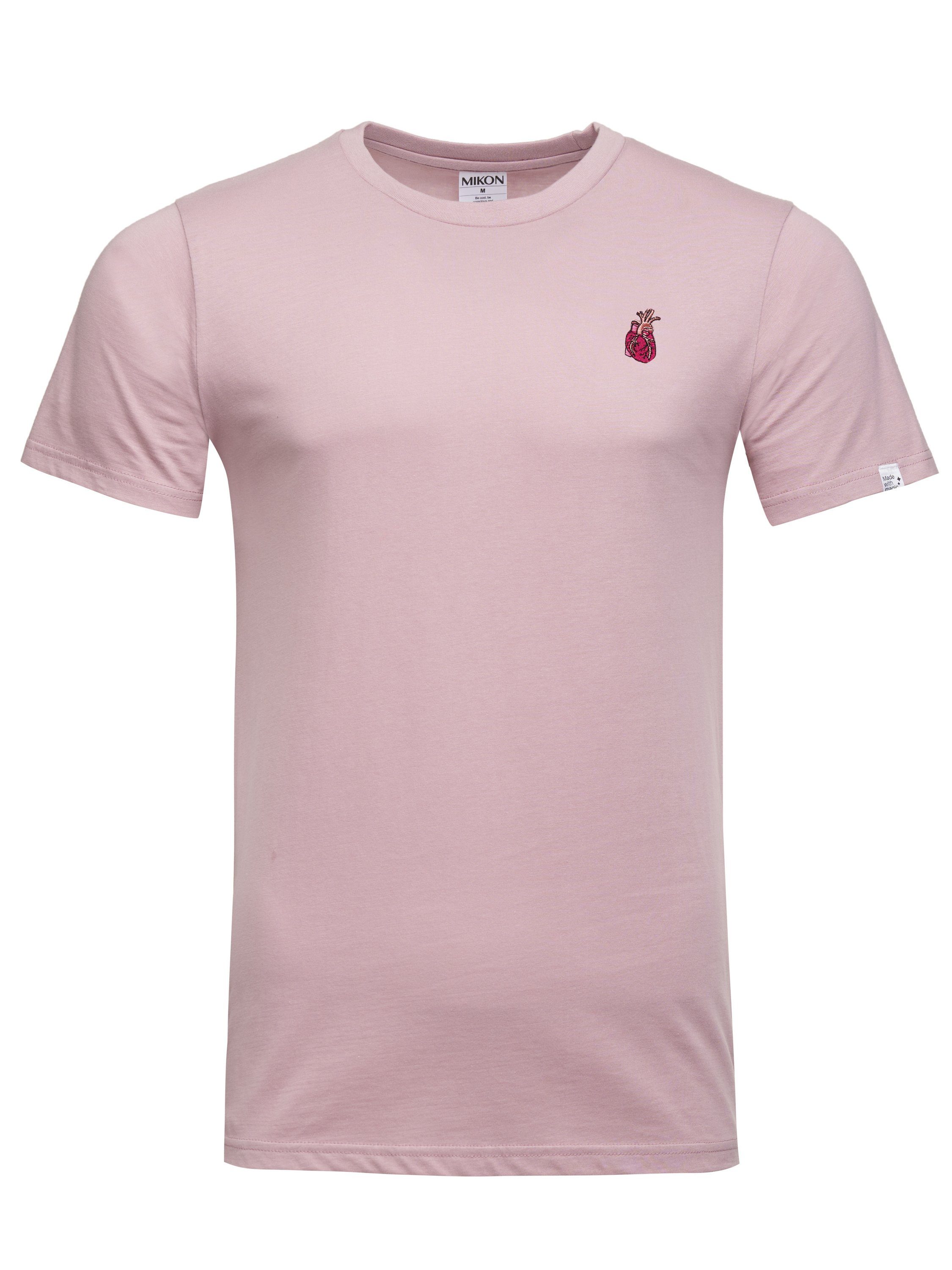 T-Shirt Bio-Baumwolle zertifizierte GOTS MIKON Pink Herz