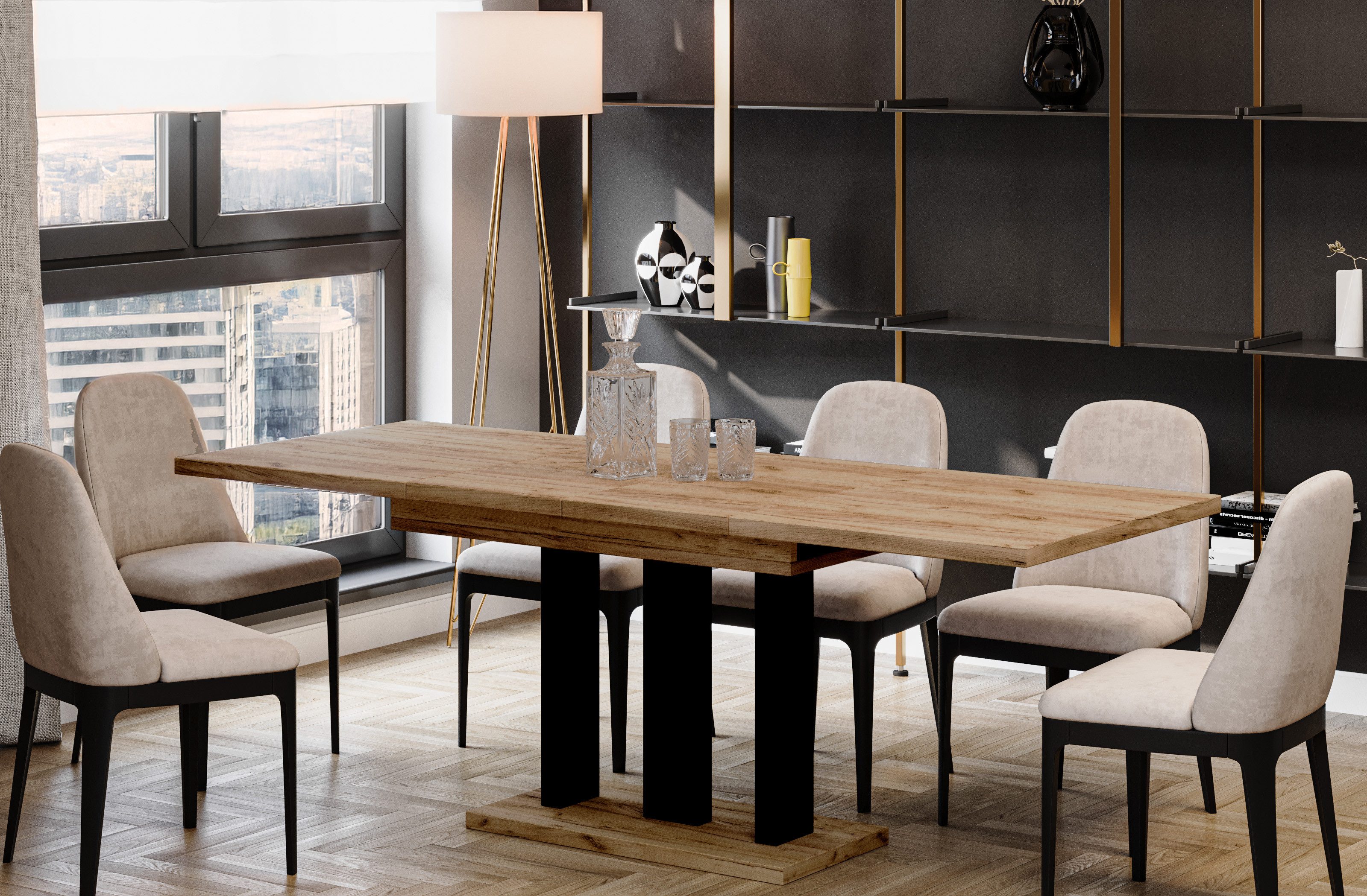 Endo-Moebel Esstisch Appia Esstisch 130–210cm ausziehbar für 8 Personen Tis günstig online kaufen