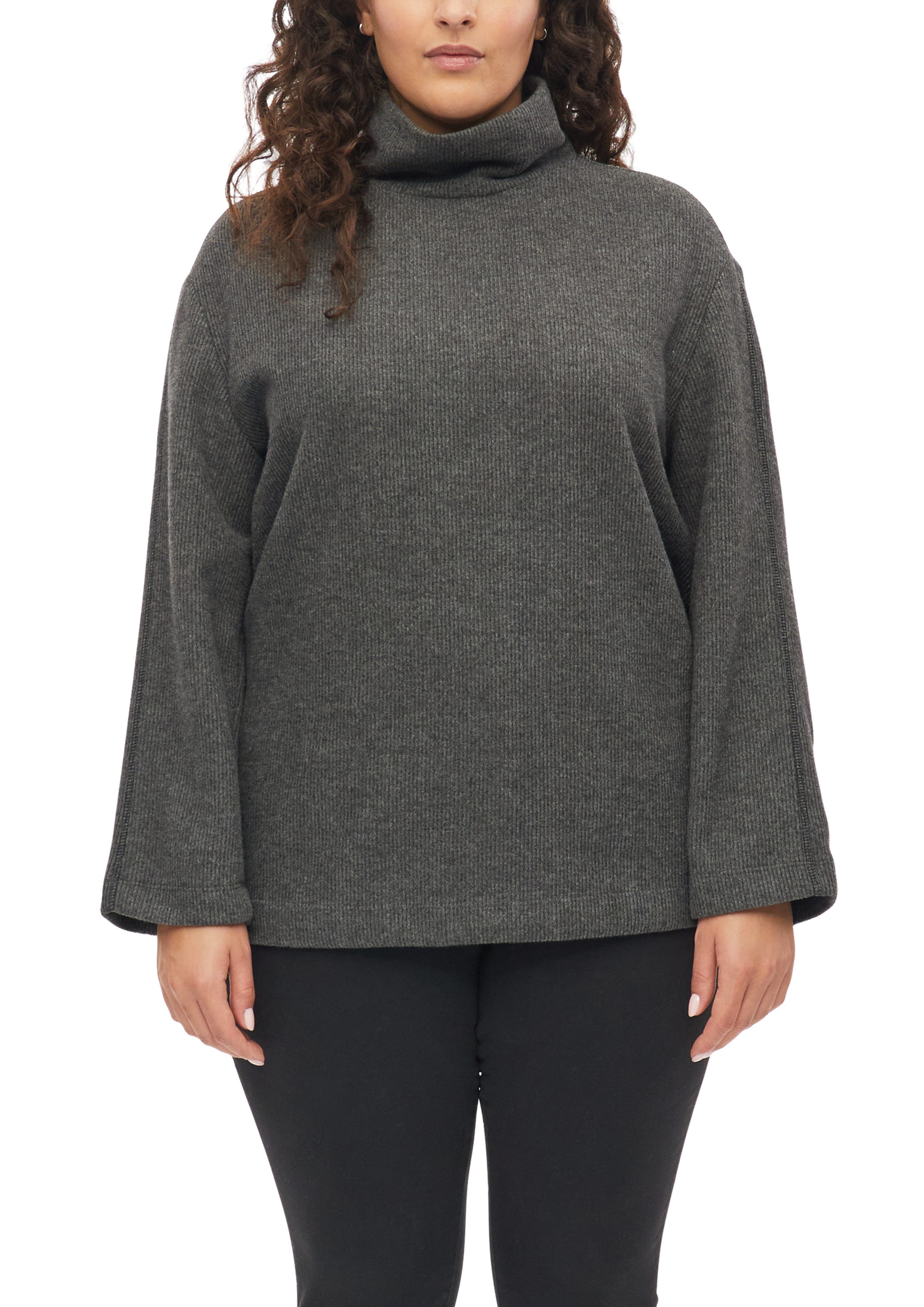 s.Oliver CURVE Sweater Strickpullover mit Rollkragen / Meliert / Große Größen