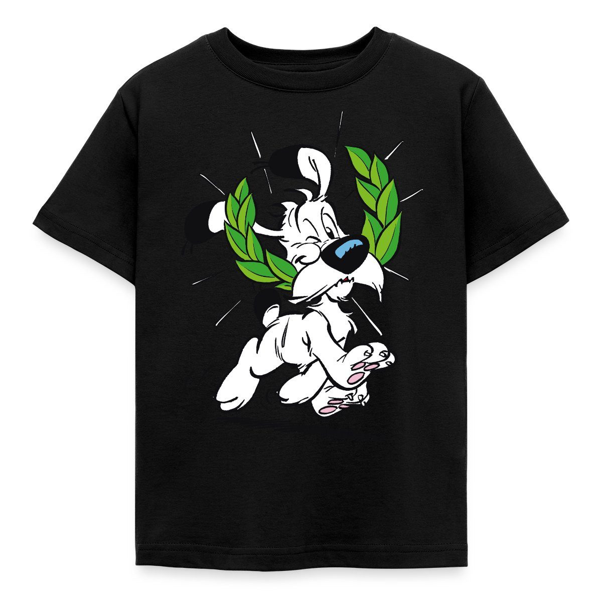 T-Shirt Asterix & Obelix Idefix Mit Lorbeerkranz Kinder T-Shirt