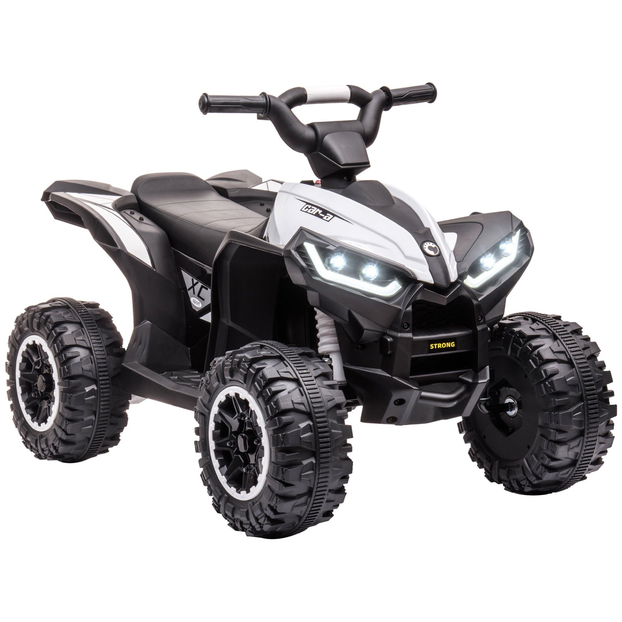 HOMCOM Elektro-Kinderquad Elektro-Quad, Kindermotorrad mit MP3-Musikplayer, Scheinwerfer, Belastbarkeit 25 kg, (1-tlg), für Kinder 3-5 Jahre, 1,5-3 km,h