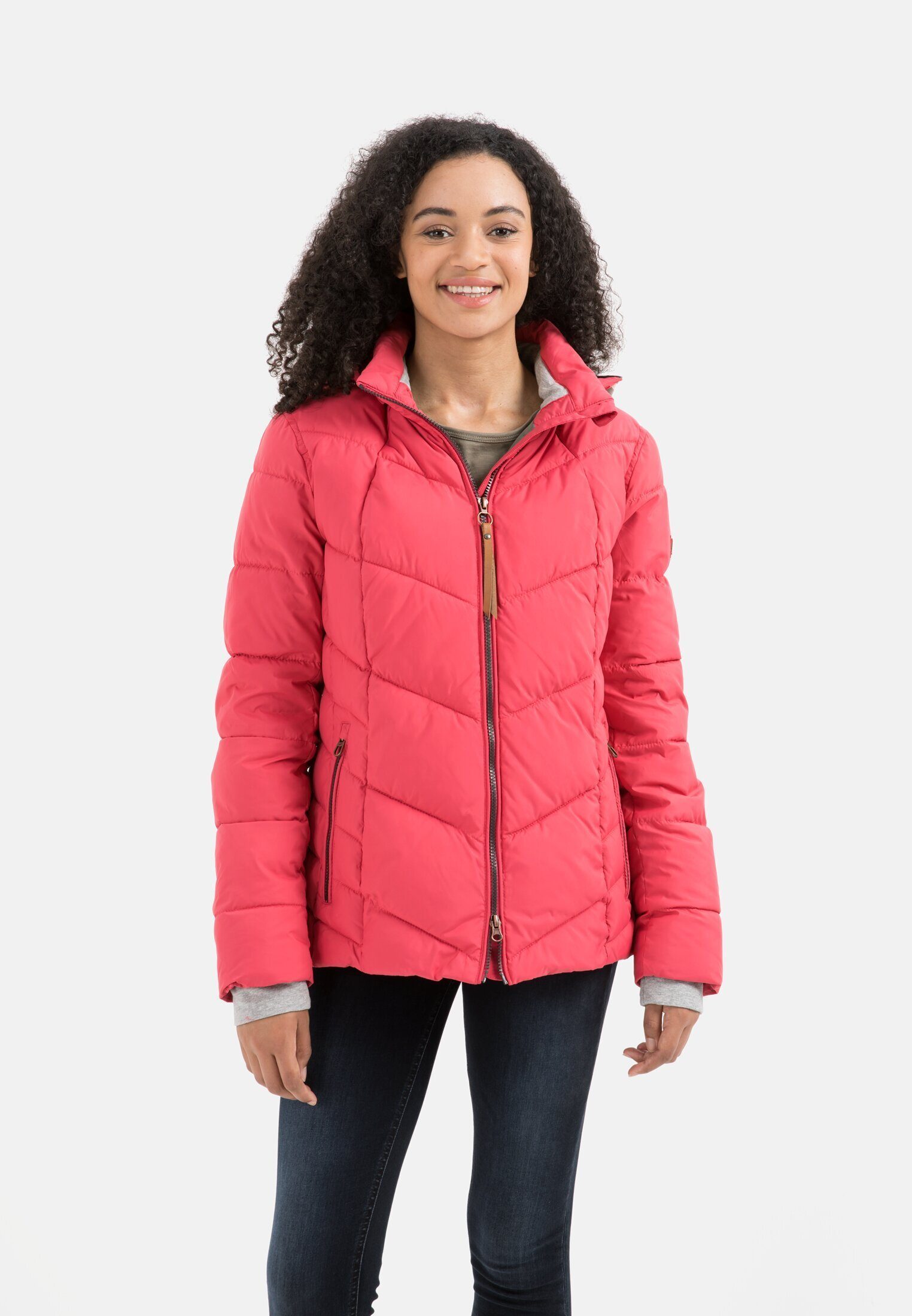 camel active Steppjacke aus recyceltem Polyester Rot