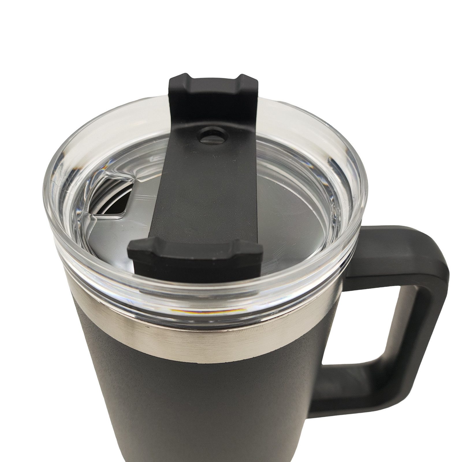BURI Tasse Thermobecher mit Strohhalm 1100ml Trinkbecher Isolierbecher Edelstahl, Edelstahl