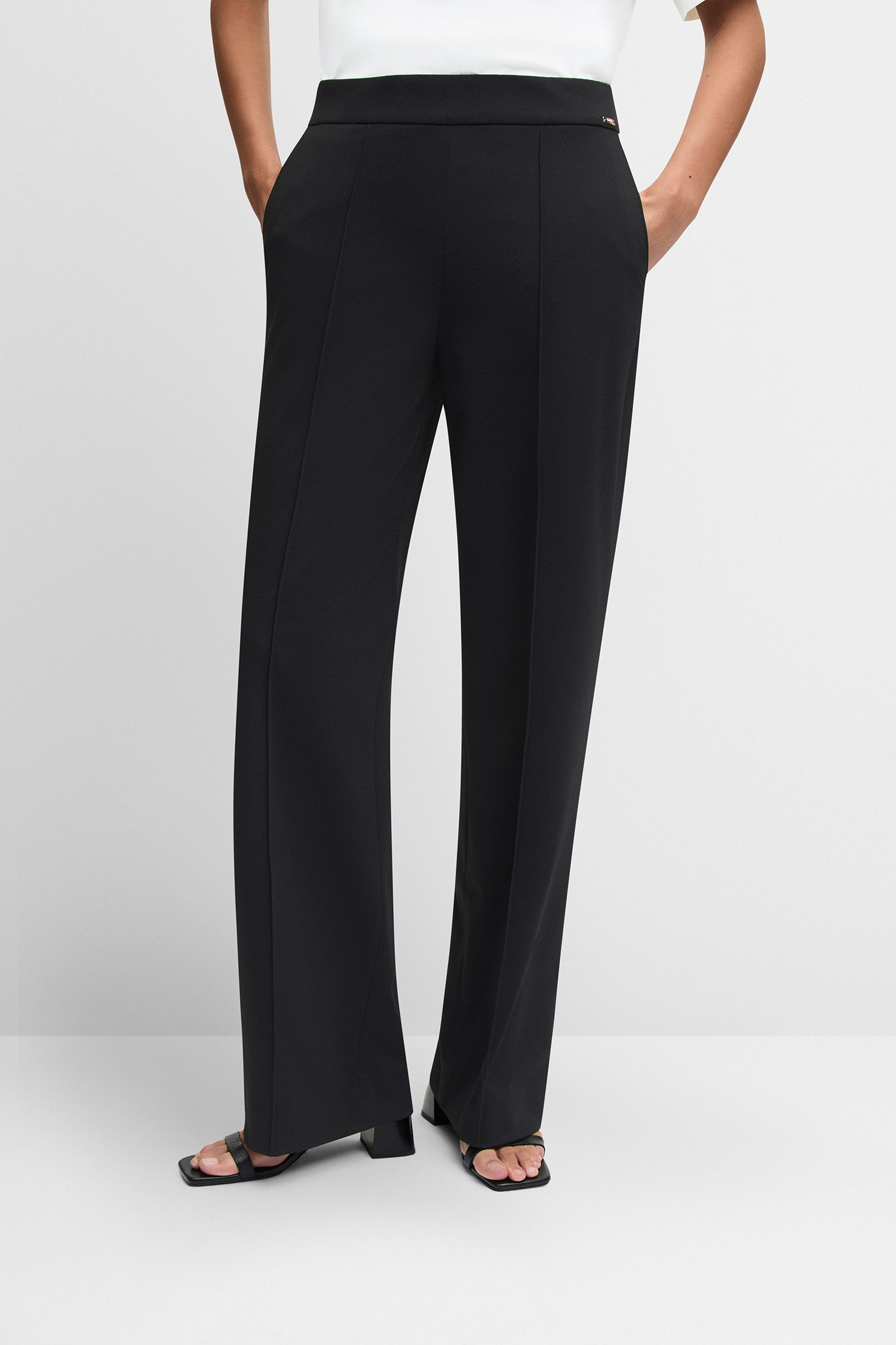 Cinque Marlene-Hose CISILASSO elastischer Bund, hohe Leibhöhe, weites Bein