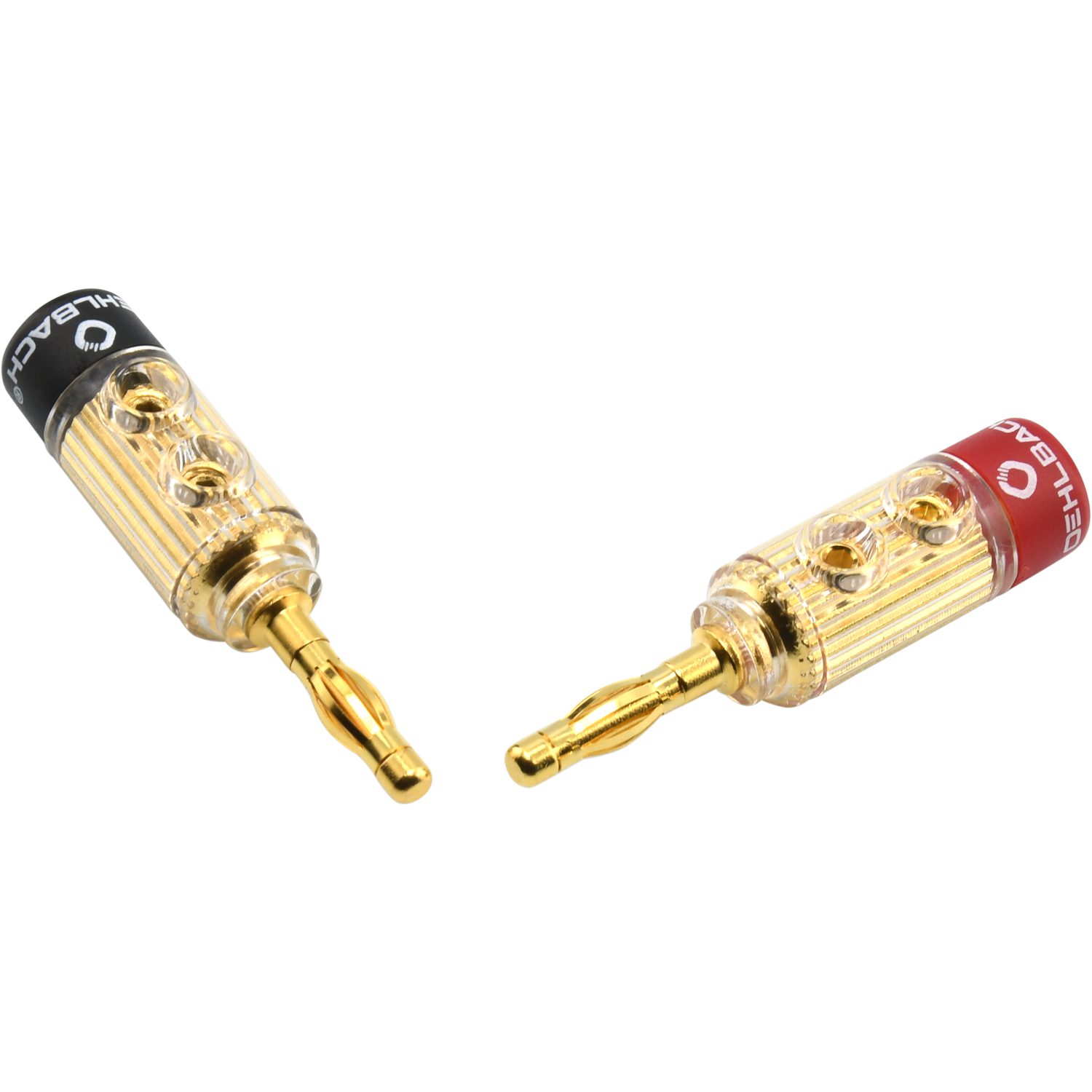 OEHLBACH Fusion Banana High-End Banana-Verbinder für Lautsprecher 1,5-6,0 mm² Adapter, Perfekte Kontaktsicherheit, Vollmetall
