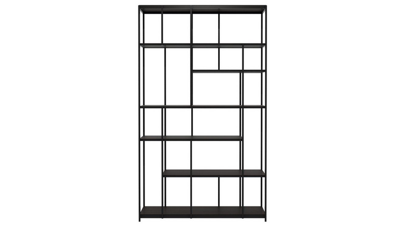 daslagerhaus living Standregal Regal Studio Teak Metall H 205 cm