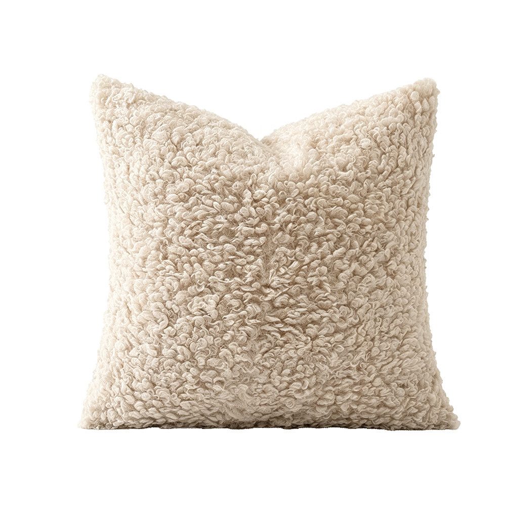 CLTYQ Kissenbezug Kissenbezüge aus Kunstfell,1er Set 45x45cm,Sherpa-Kissenhüllen, Flauschig Deko Kissenbezug,für boho Wohnraumdekoration,einfarbig
