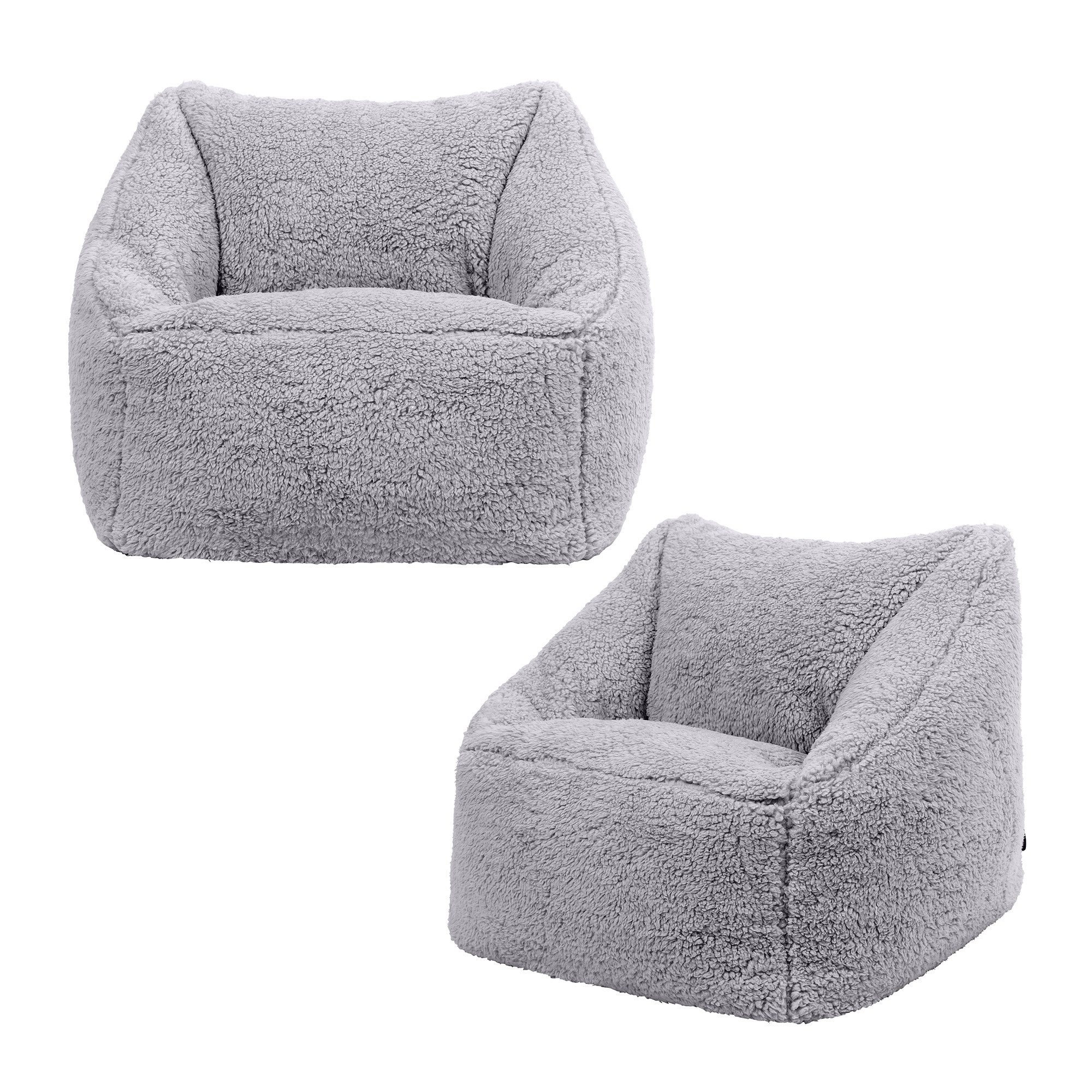 icon Sitzsack Flauschig für Kinder „Teddybär“, 55x44cm, Made in Germany, für Kinderzimmer