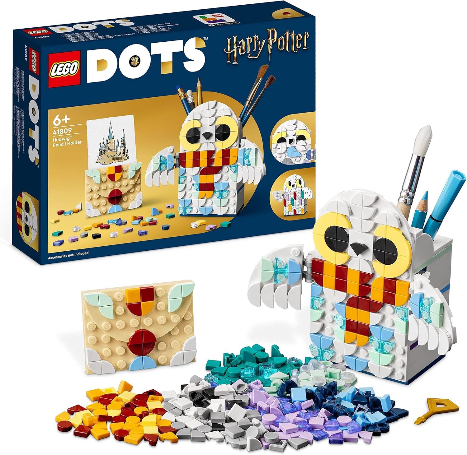 LEGO® Spiel LEGO 41809 DOTS Hedwig Stiftehalter, Harry Potter Eule