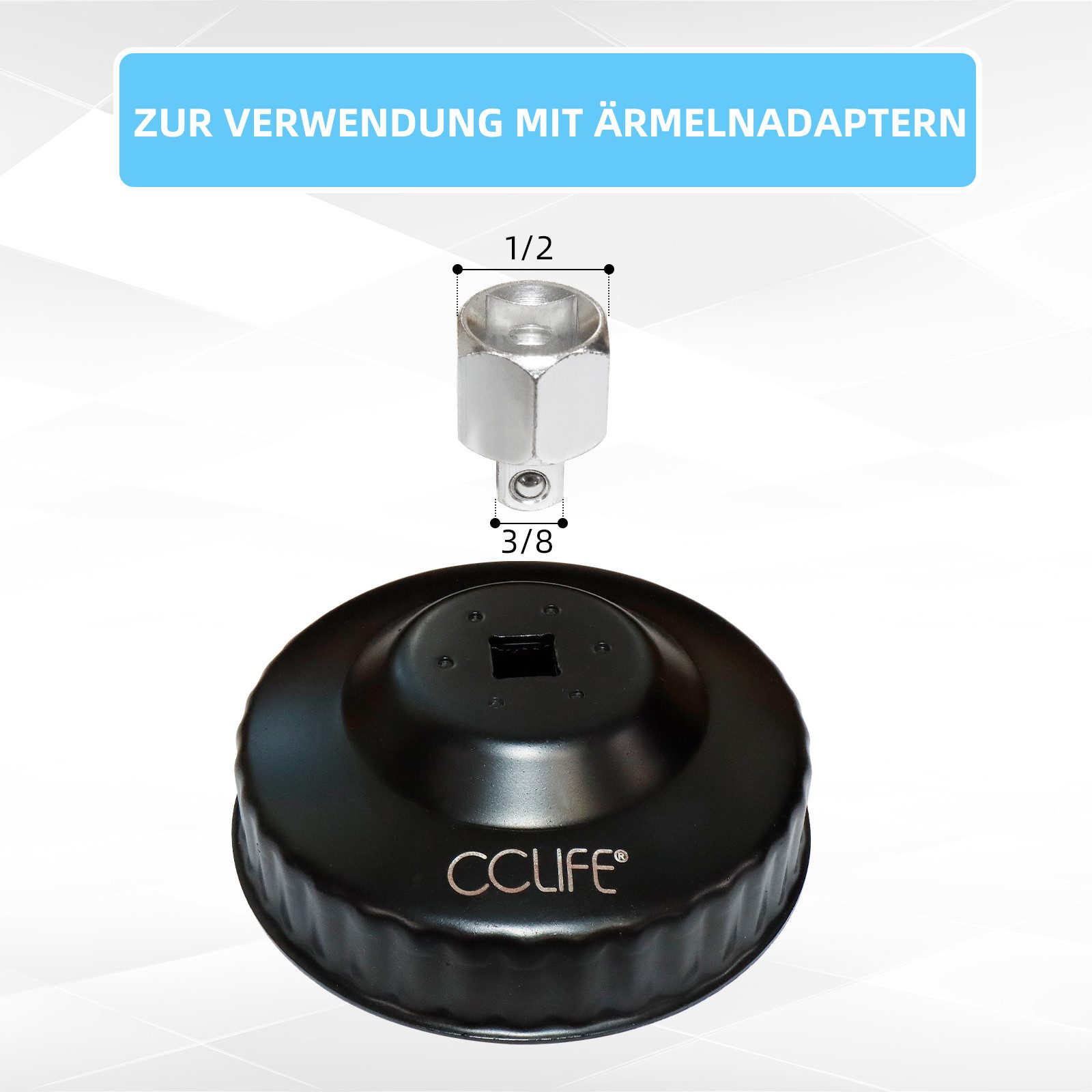 CCLIFE Multitool 15 tlg Universal ÖlFilter Ölfilterkappen Ölfilterschlüssel Werkzeug, (15 St)