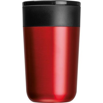 Macma Becher Doppelwandiger Trinkbecher aus Edelstahl / 400ml / Farbe: rot