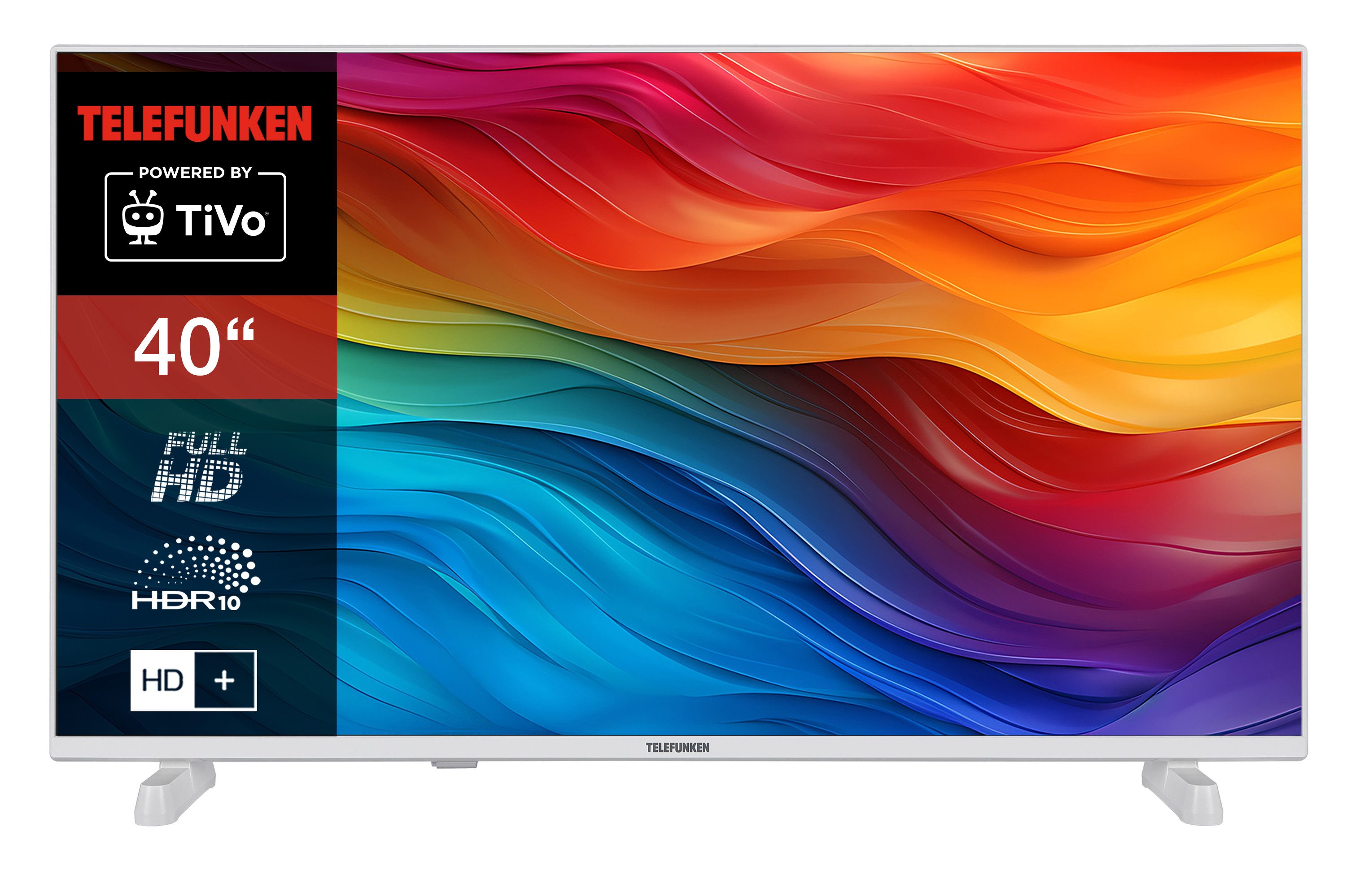 Telefunken XF40TO750S-W LCD-LED Телевизоры (102 cm/40 Zoll, Full HD, Smart TV powered by TiVo, Dolby Audio, HDR10, Sprachsteuerung, Triple-Tuner, 6 Monate HD+ inkl)