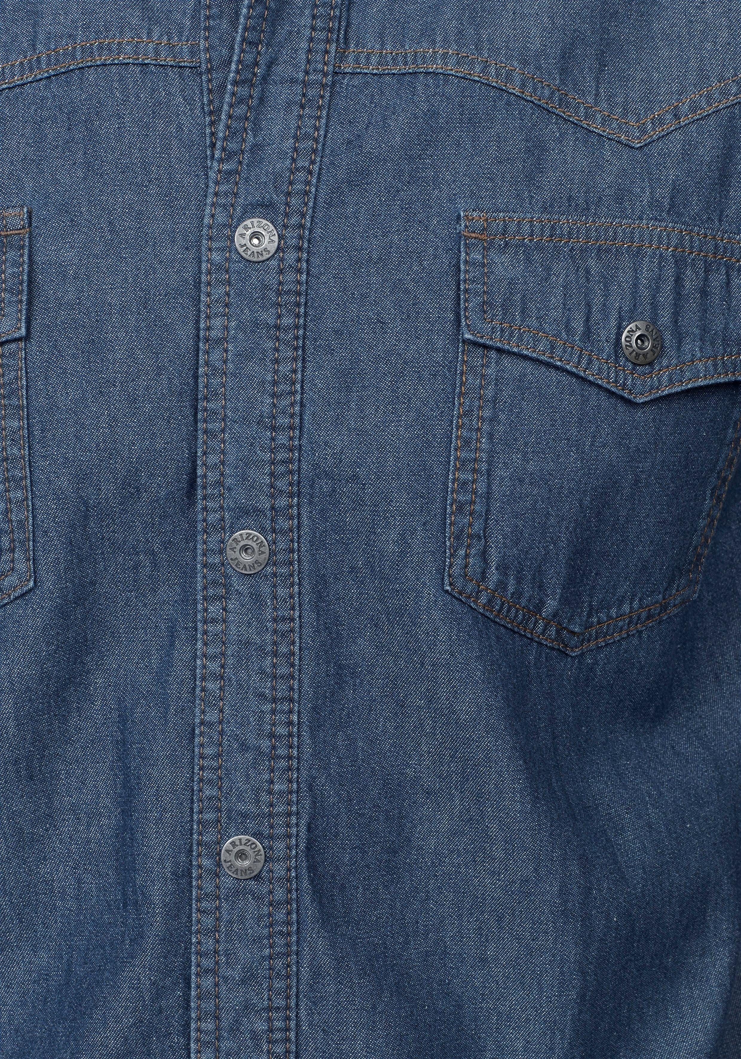 Arizona Jeanshemd Kurzarm im Western Stil