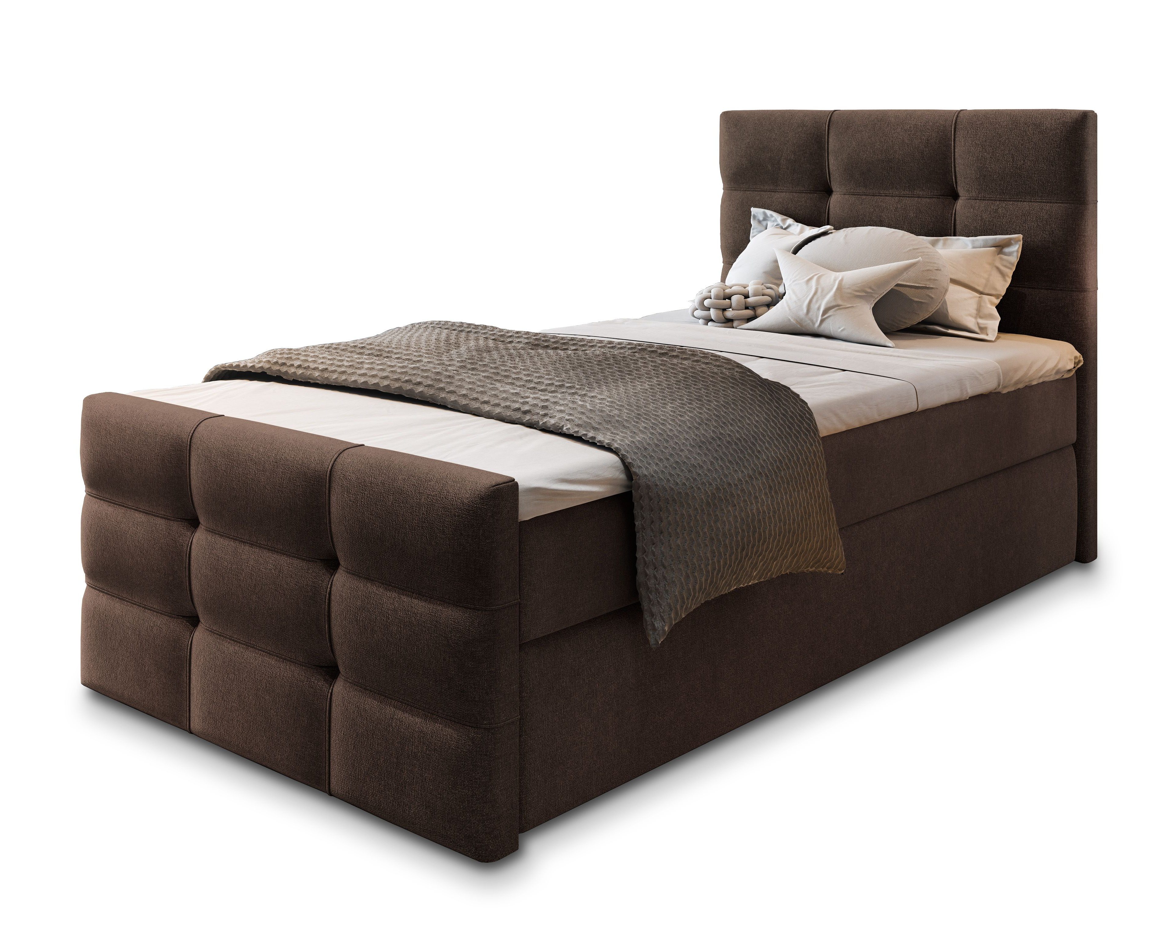 Masseno Boxbett AMON 80x200 cm mit Bonell Matratze und Topper günstig online kaufen