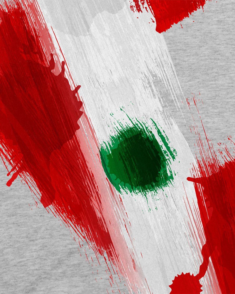 grau Peru meliert Print-Shirt Flagge EM Sport Herren Fahne WM style3 T-Shirt Fußball