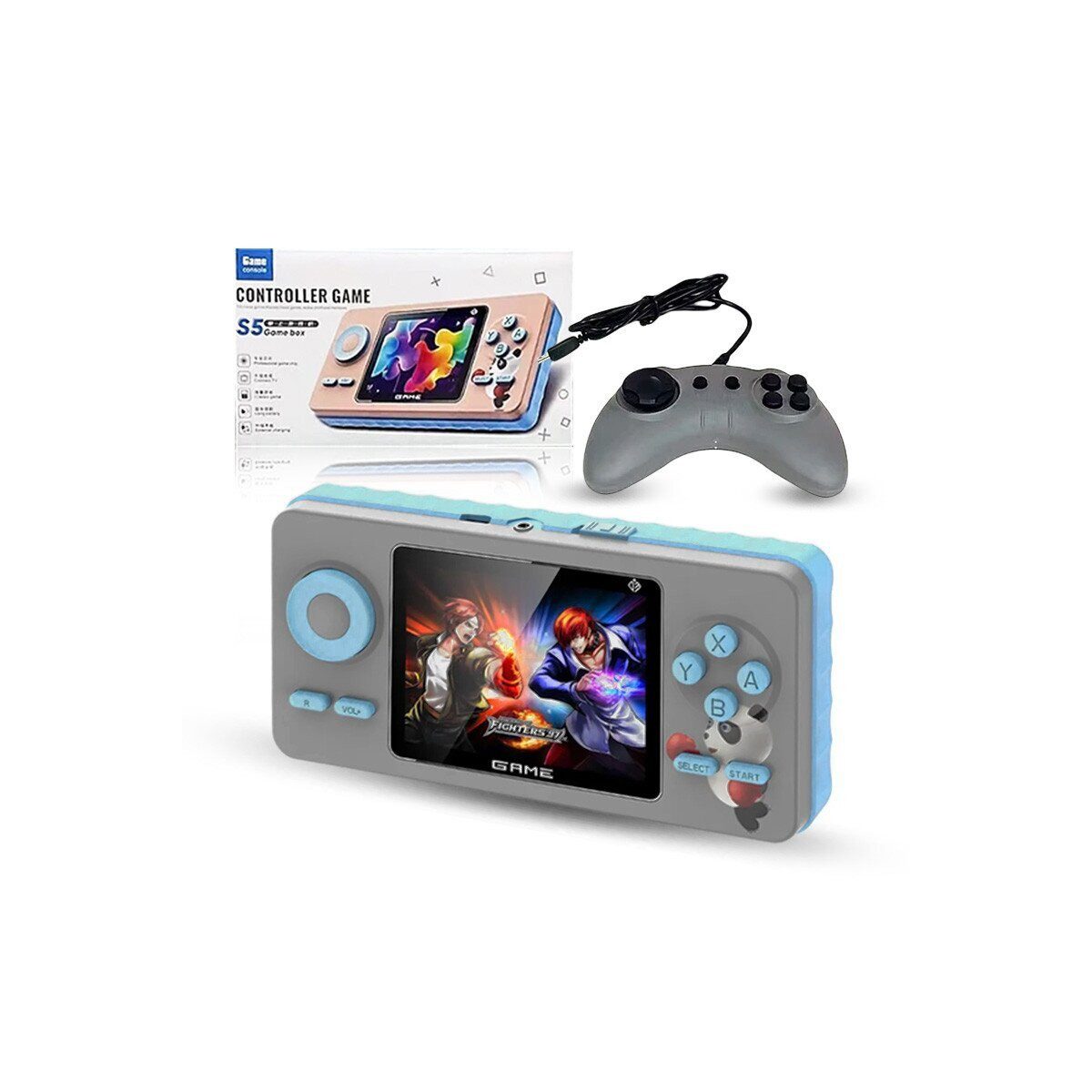 Wisam Retro TV Konsole mit Gamepad Grau